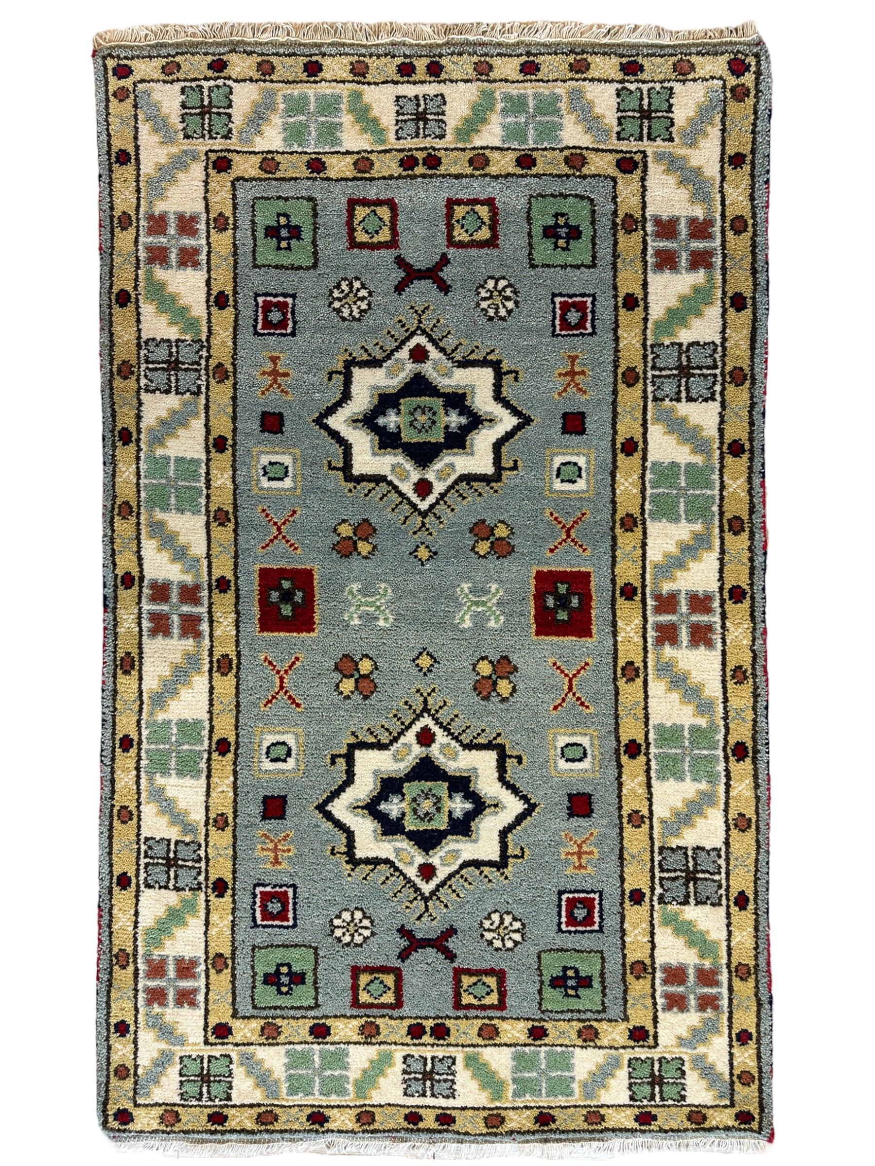 Fine Hand-Knotted Indu-Oushak Rug 3’ x 5’