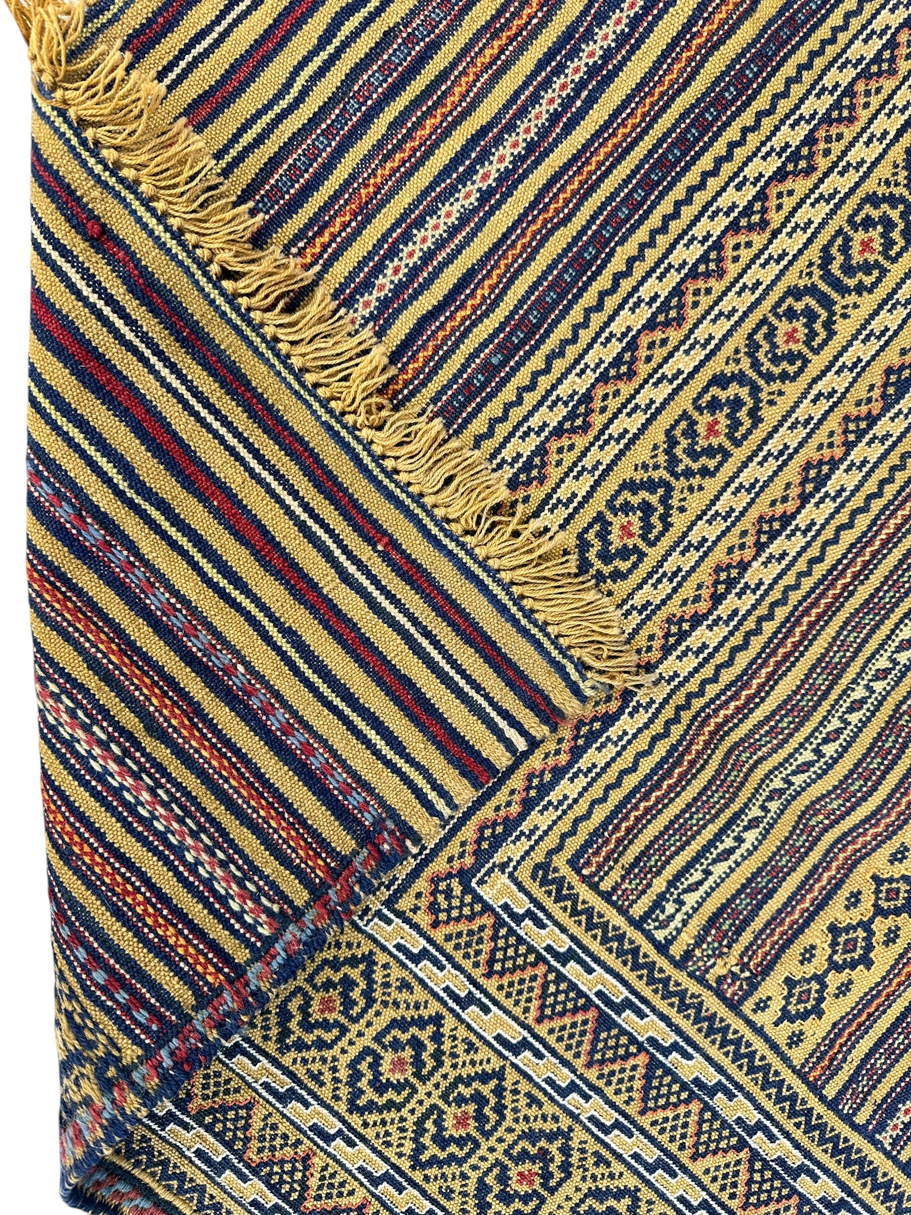 Hand-Woven Afghani Maliki Wool Kilim Rug - 4'5" x 6'