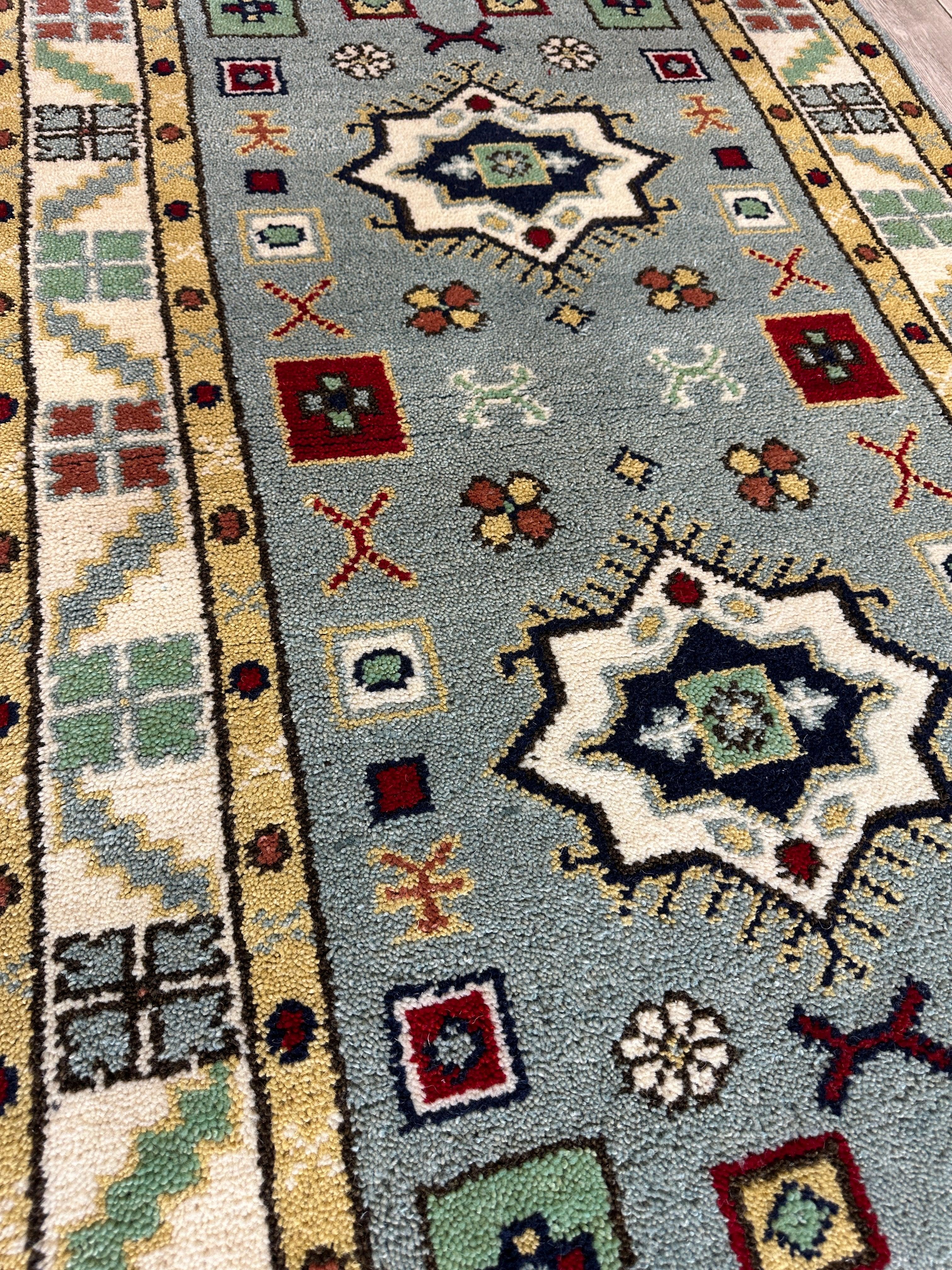 Fine Hand-Knotted Indu-Oushak Rug 3’ x 5’