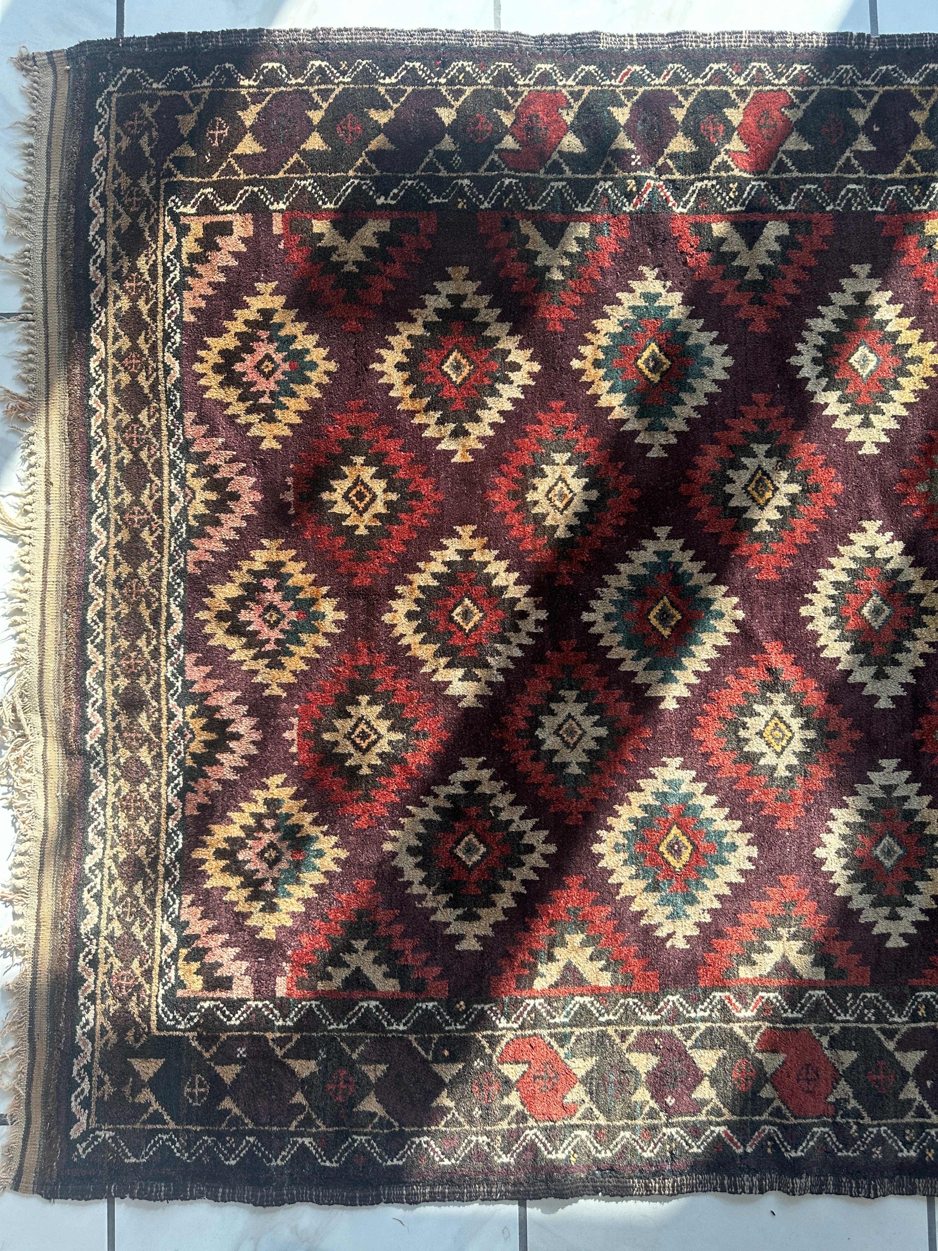 Antique 1900’s Tribal Baluch Wool Rug 4’5” x 8’6”