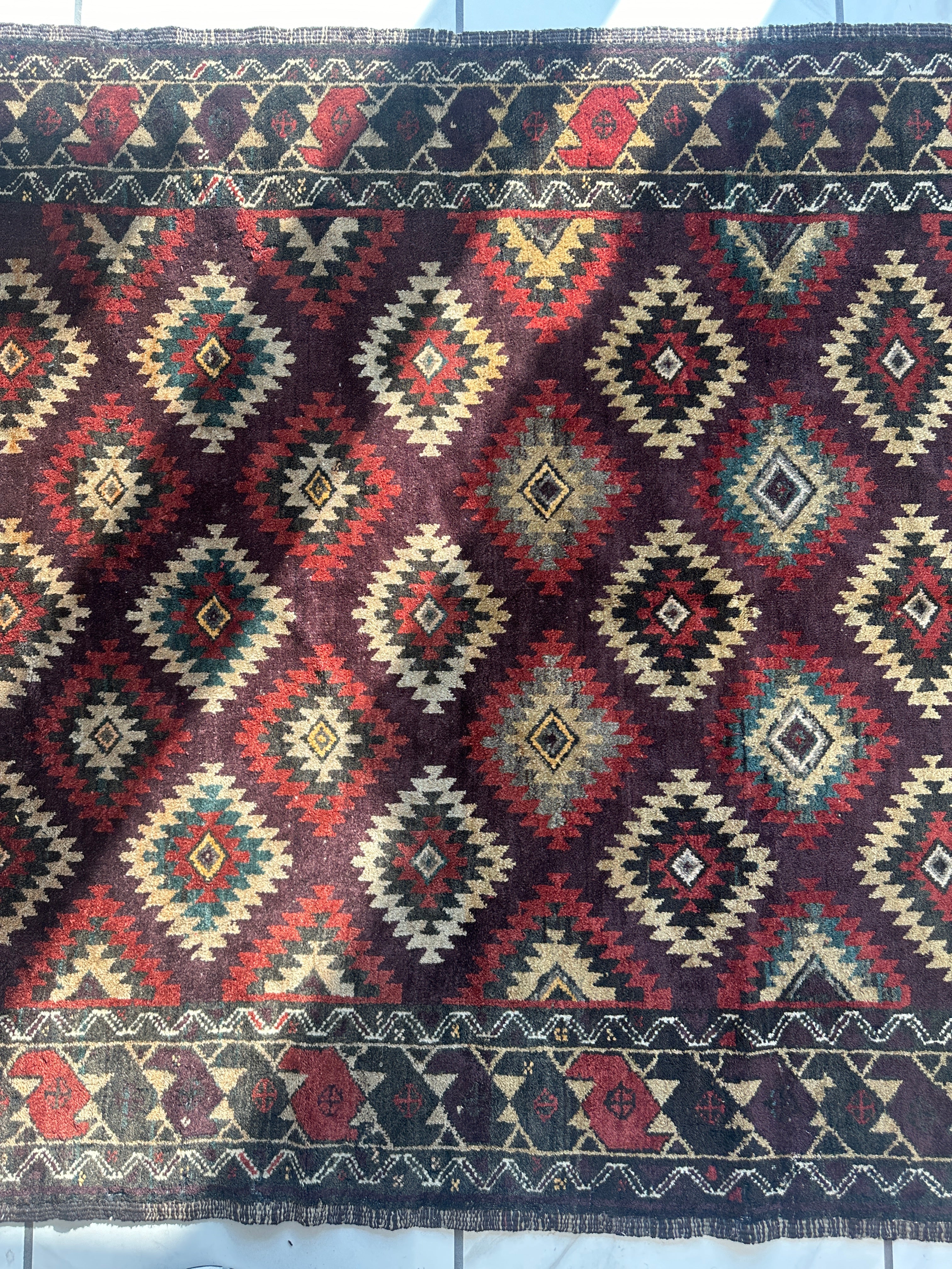 Antique 1900’s Tribal Baluch Wool Rug 4’5” x 8’6”