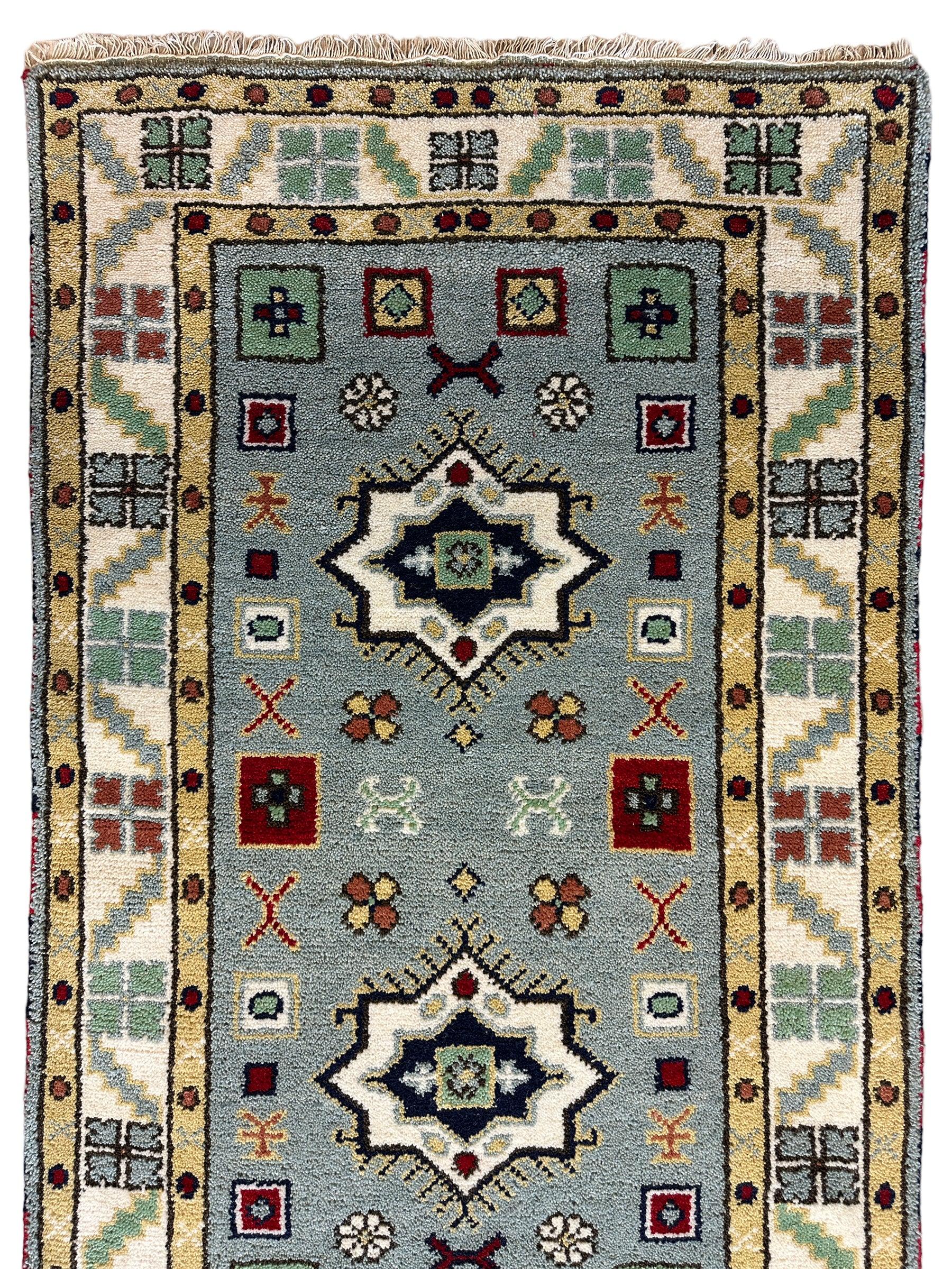 Fine Hand-Knotted Indu-Oushak Rug 3’ x 5’