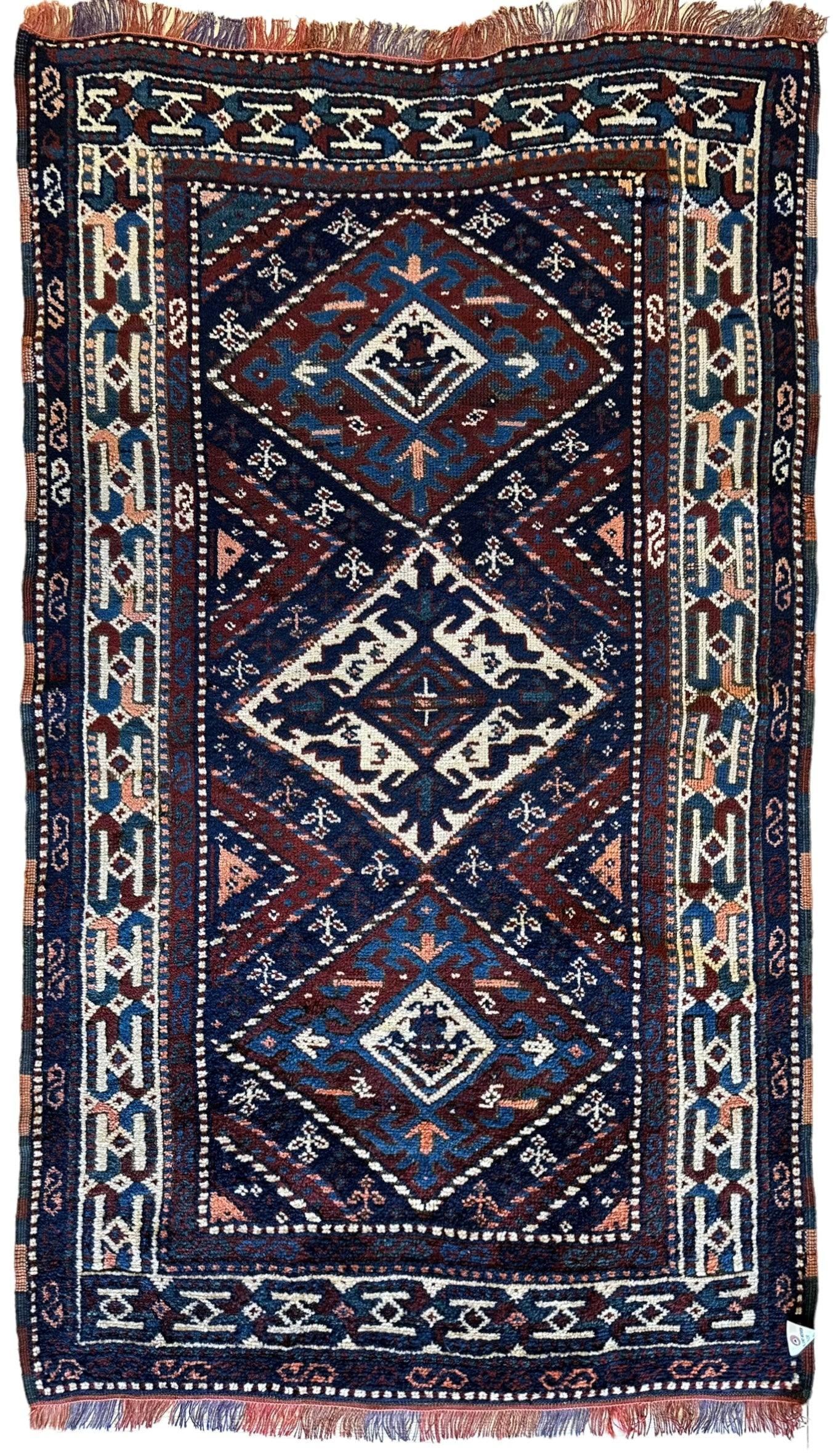 1920’s Antique Kurdish Rug 3’6”x6’3”