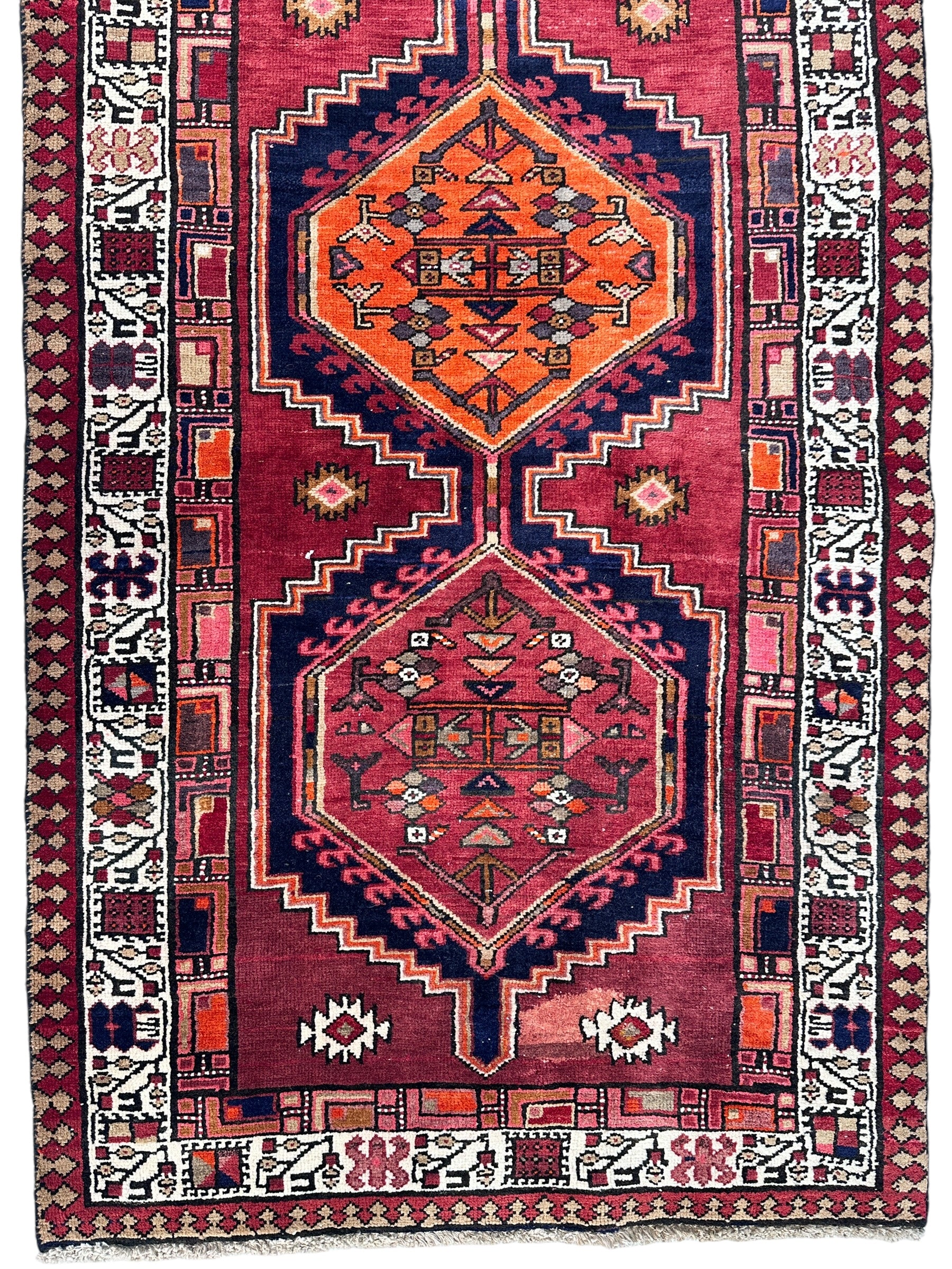 Vintage Persian Sarab Wool Runner Rug 3’4 x 10’7”