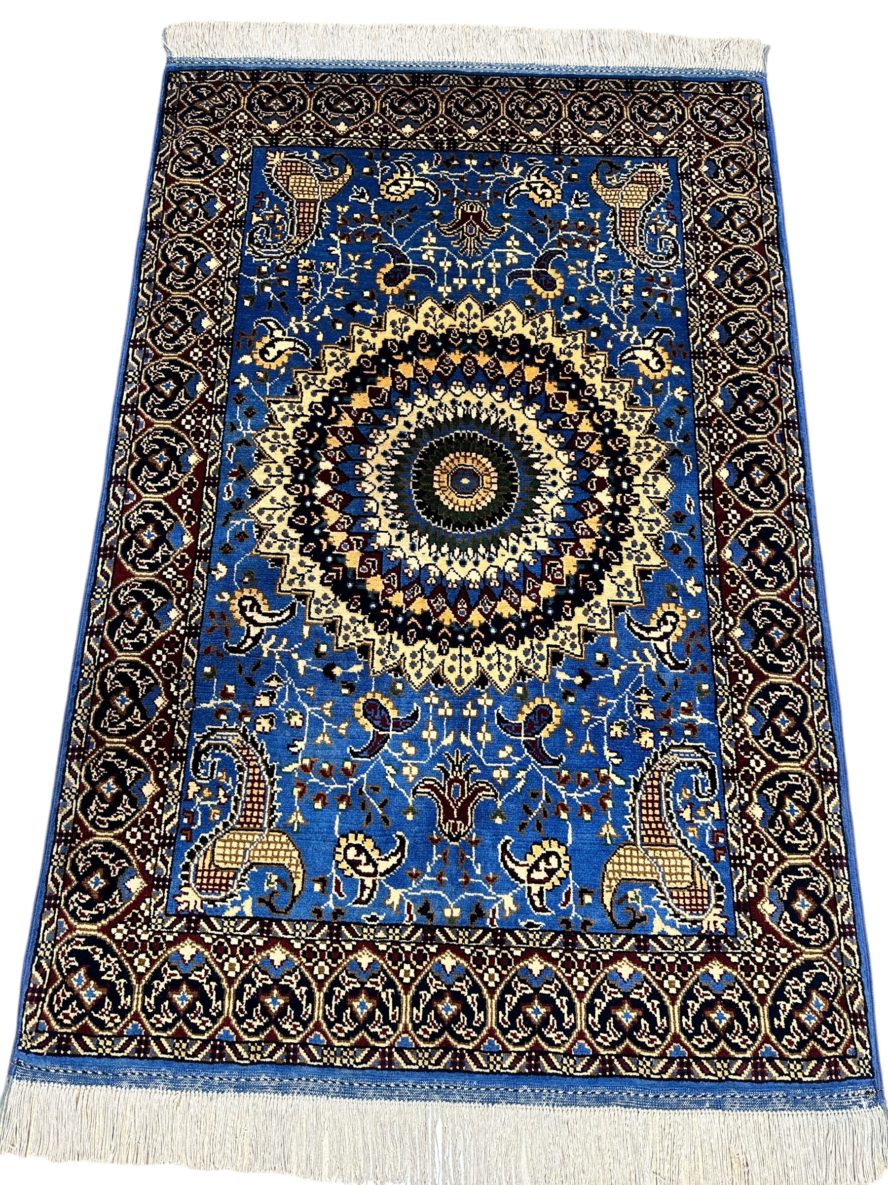 Hand-Knotted Parak Rug – Sky Blue, 40” x 60” | Afghan Wool Rug