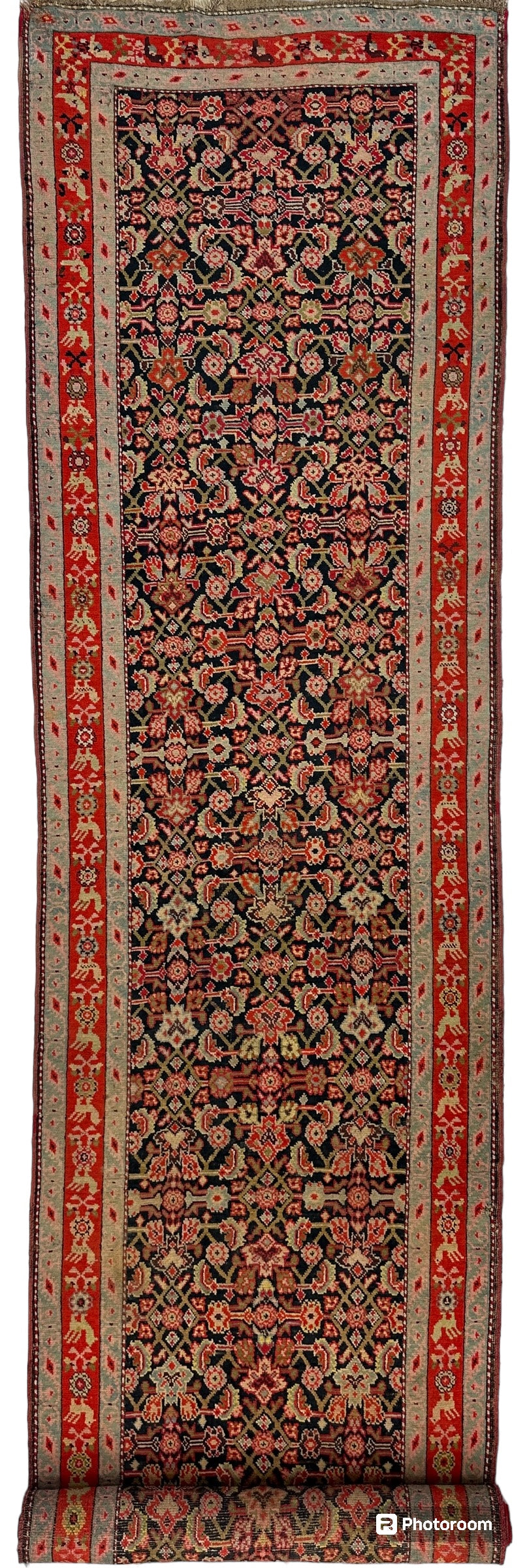 3’4” x 17’ Karabkah Antique Caucasian Wool on Wool Runner