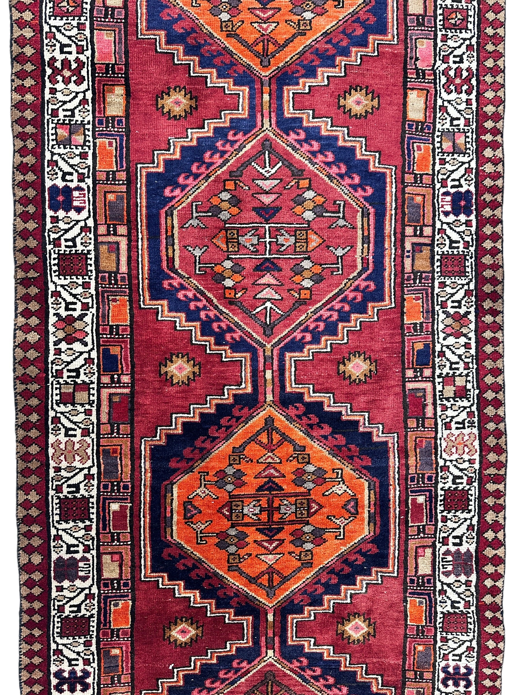 Vintage Persian Sarab Wool Runner Rug 3’4 x 10’7”