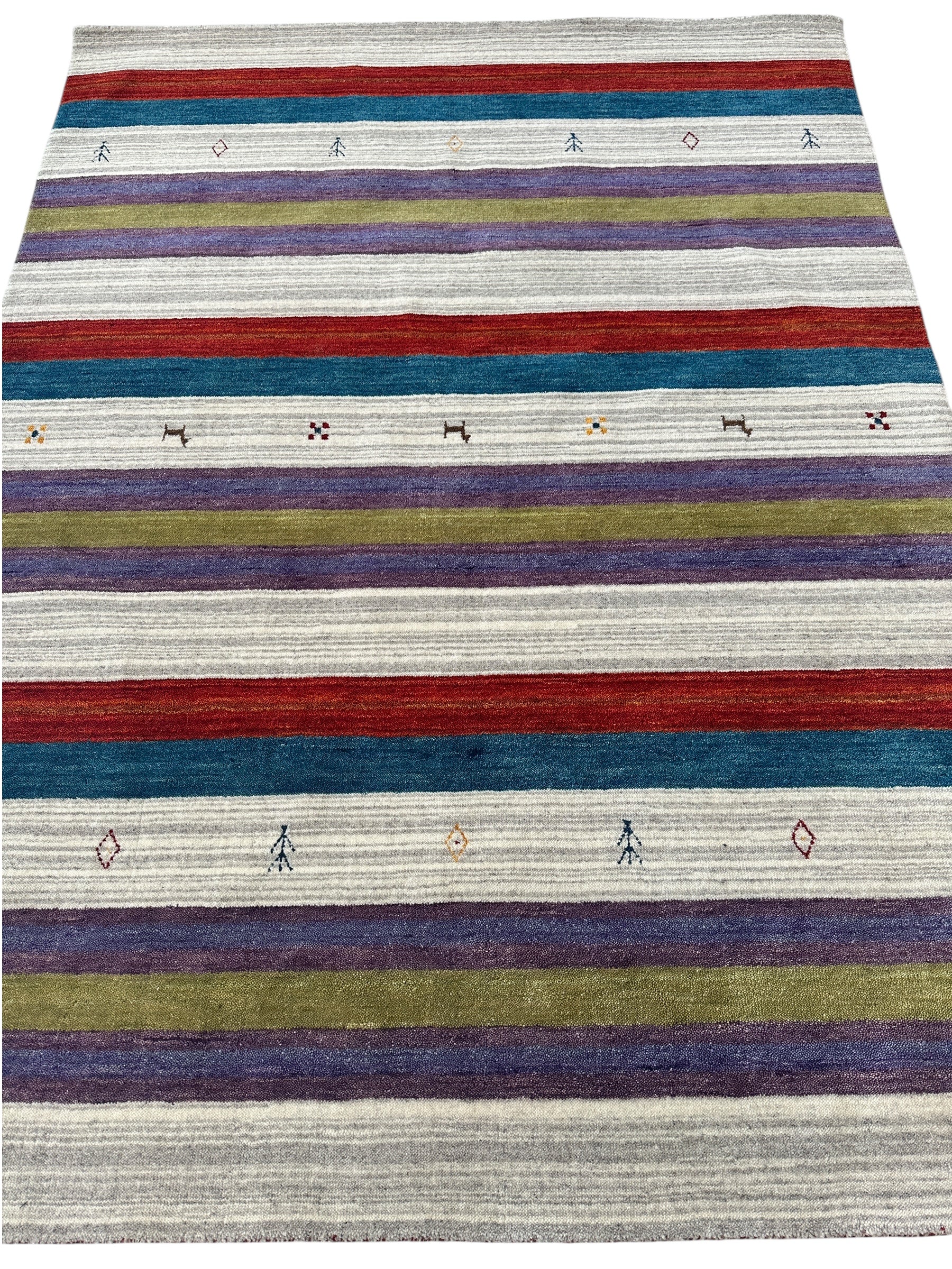 Hand-loomed Gabbeh Rug 4’10” x 6’5”