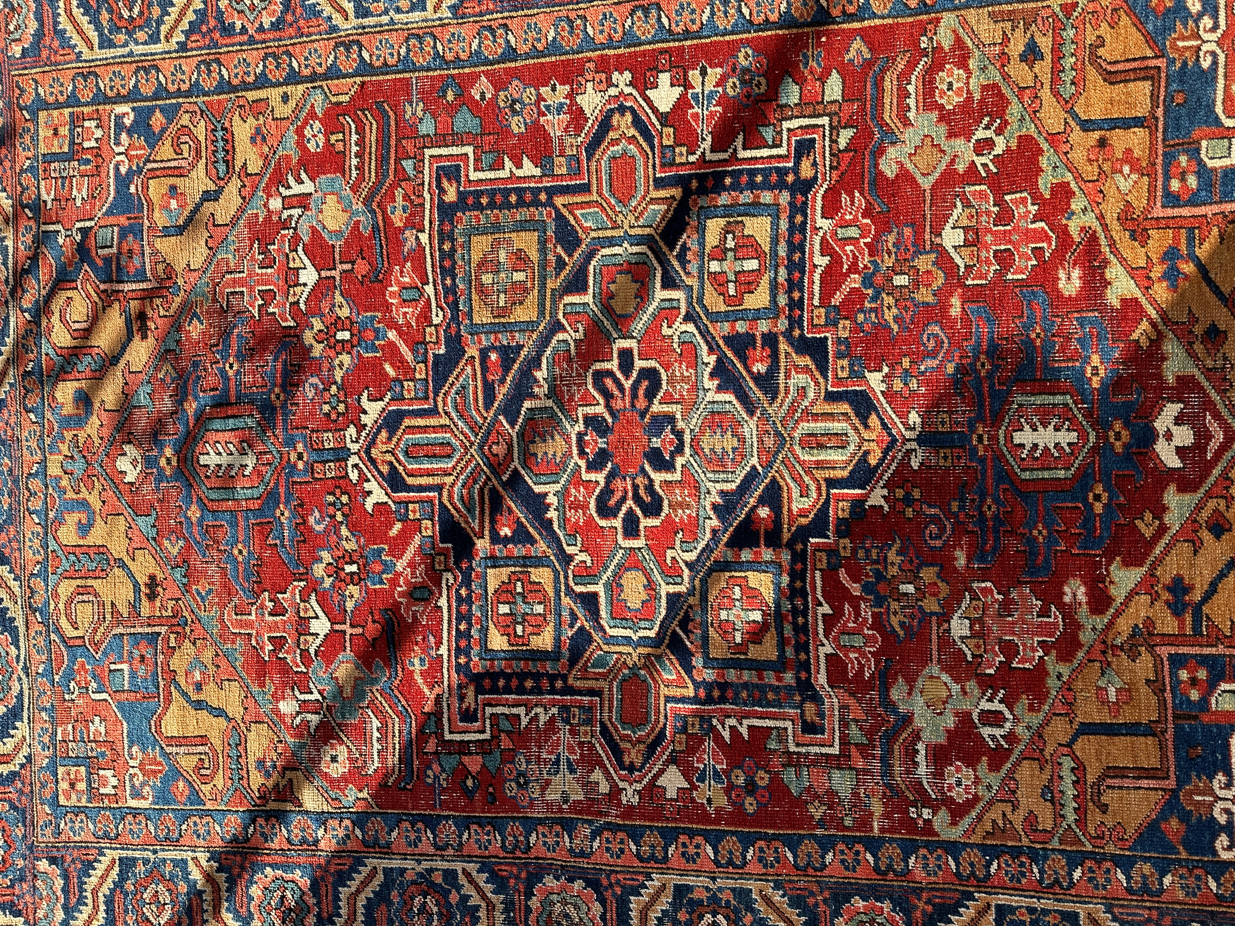 Antique Persian Herize Area Rug 6’10” x 9’1”