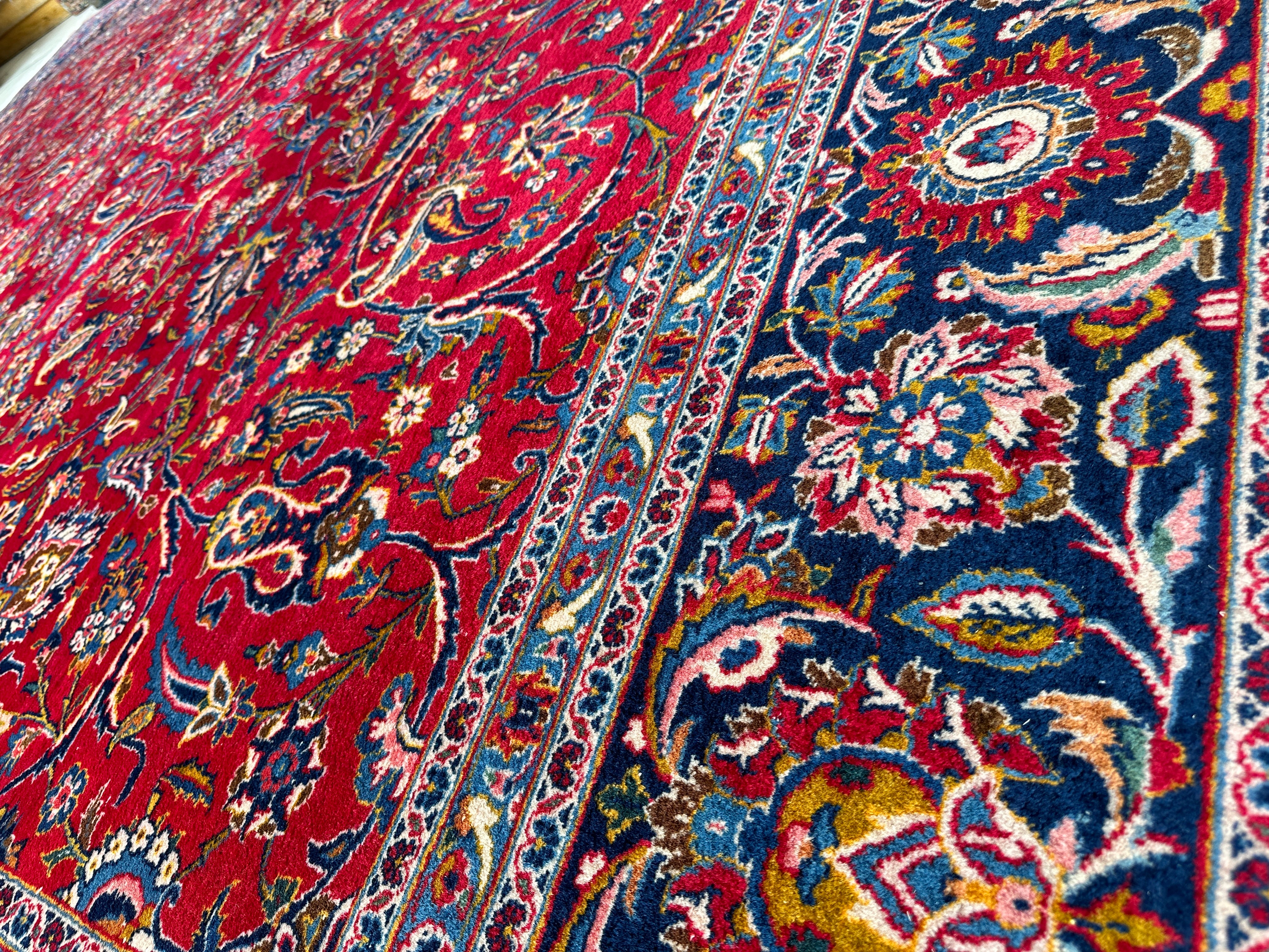 Incredible Persian Kashan All Over Wool Rug 10’2” x 14’