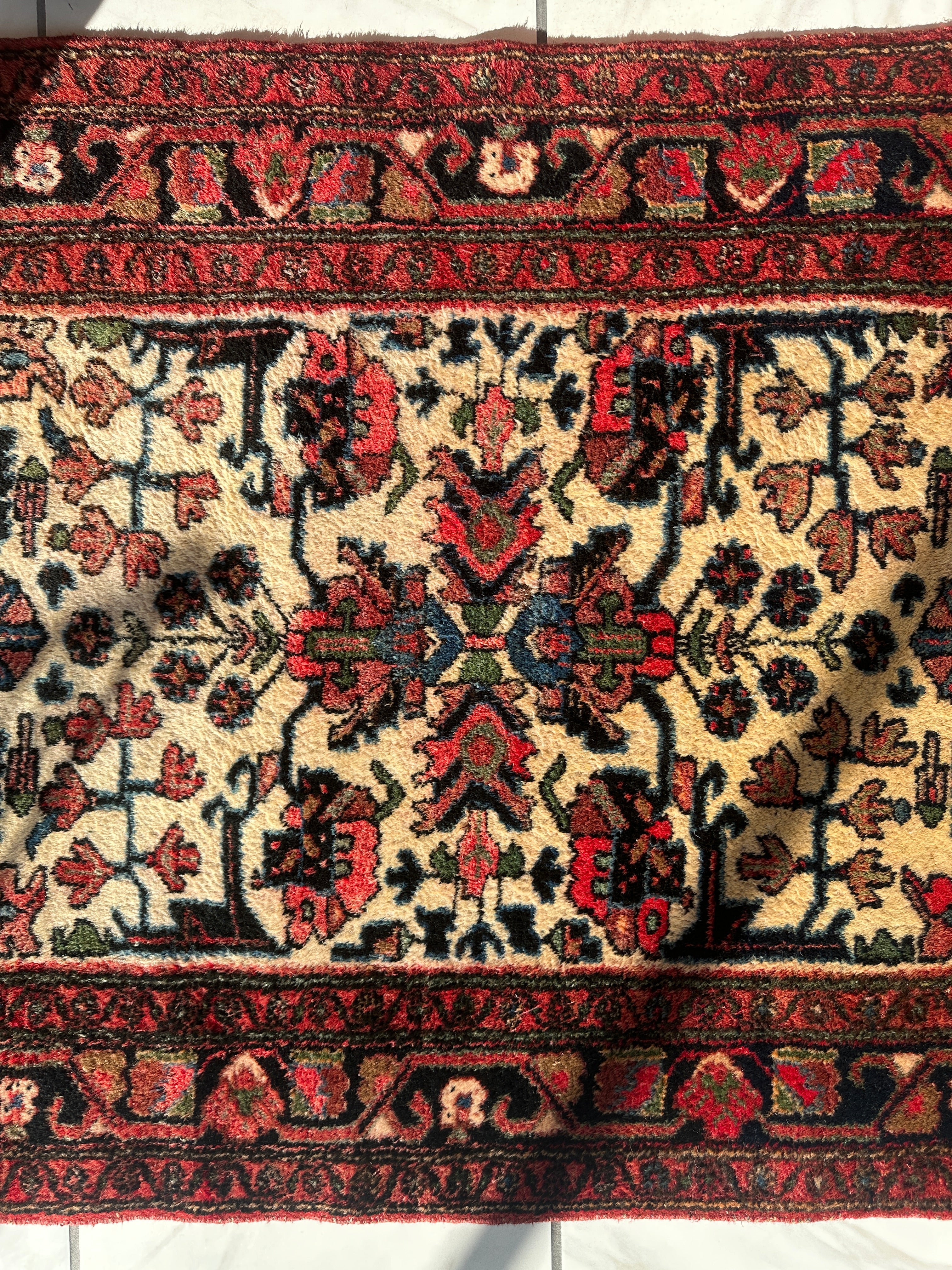 Hand-knotted Persian Hamadan wool Rug 3’9” x 6’10”