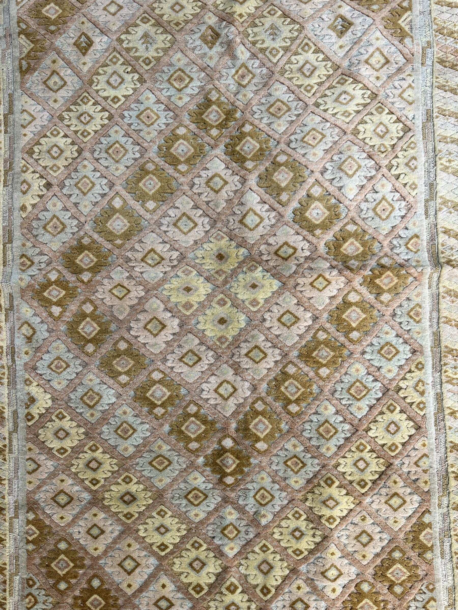 Hand-Knotted Afghani Nakhunak Wool Rug - 4' x 4'11"