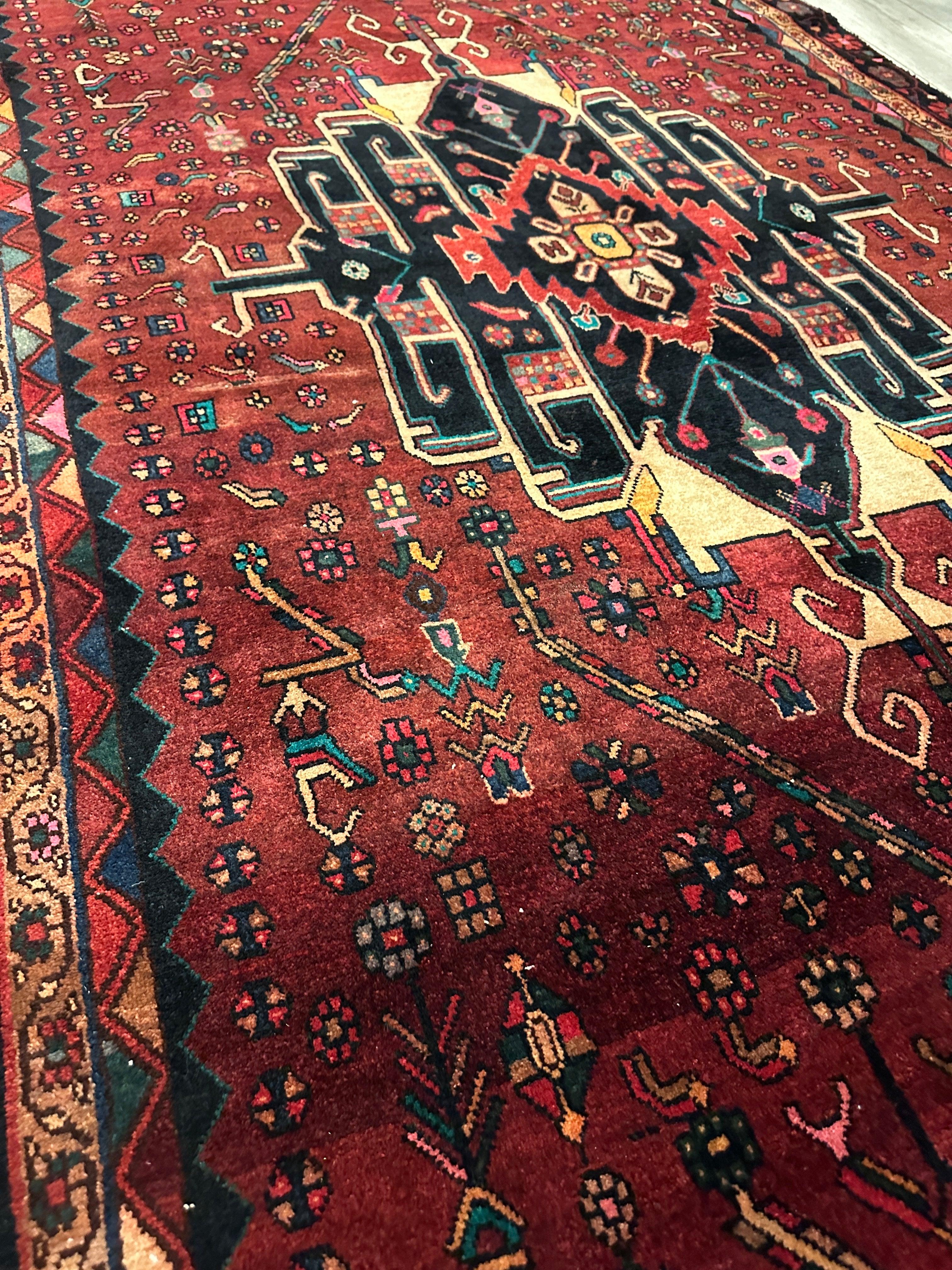 4'2” x 11’4” Hand Knotted Farahan Persian Wool Runner Rug