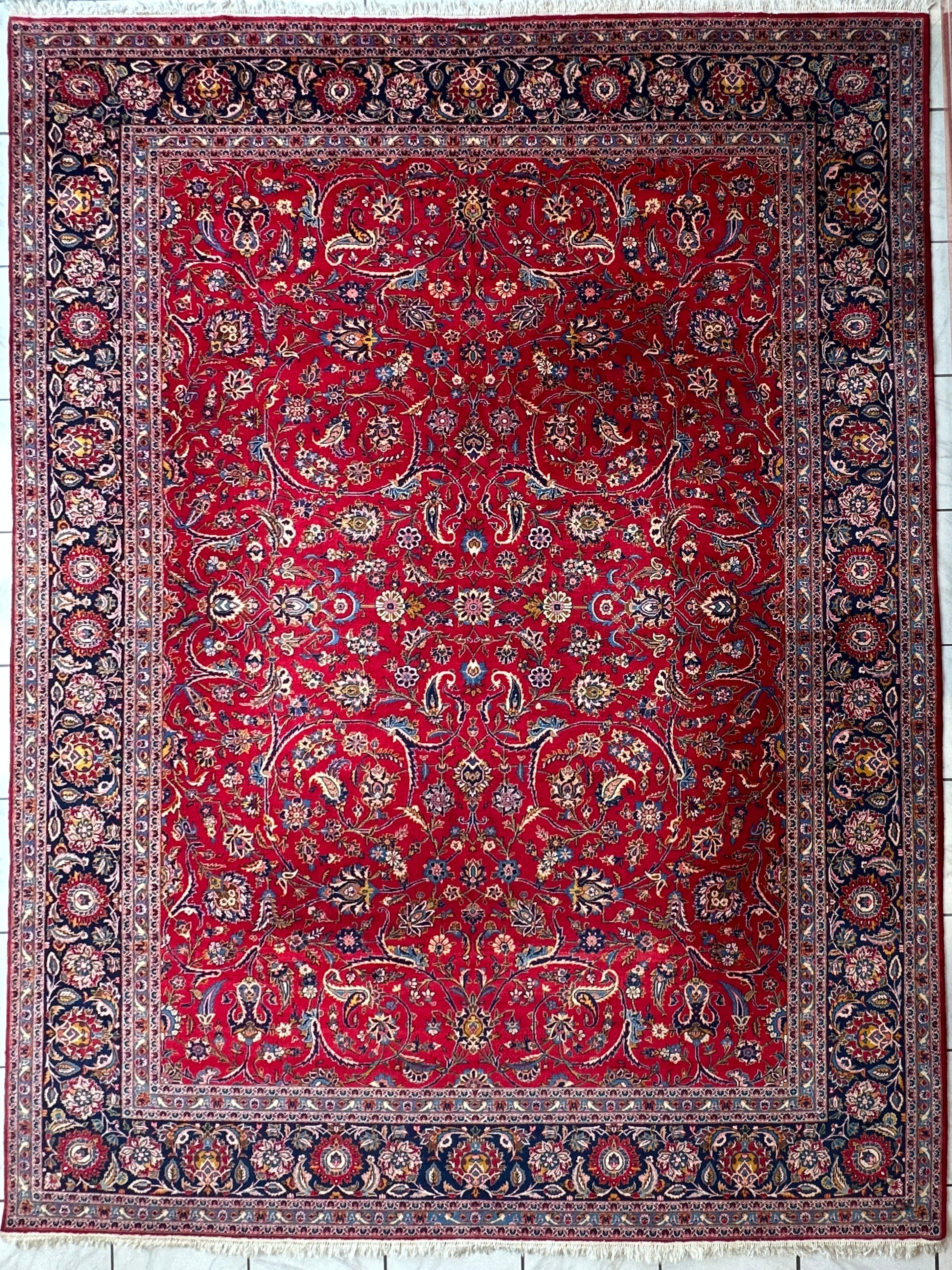 10'x14' All Over Persian Kashan Wool Rug 