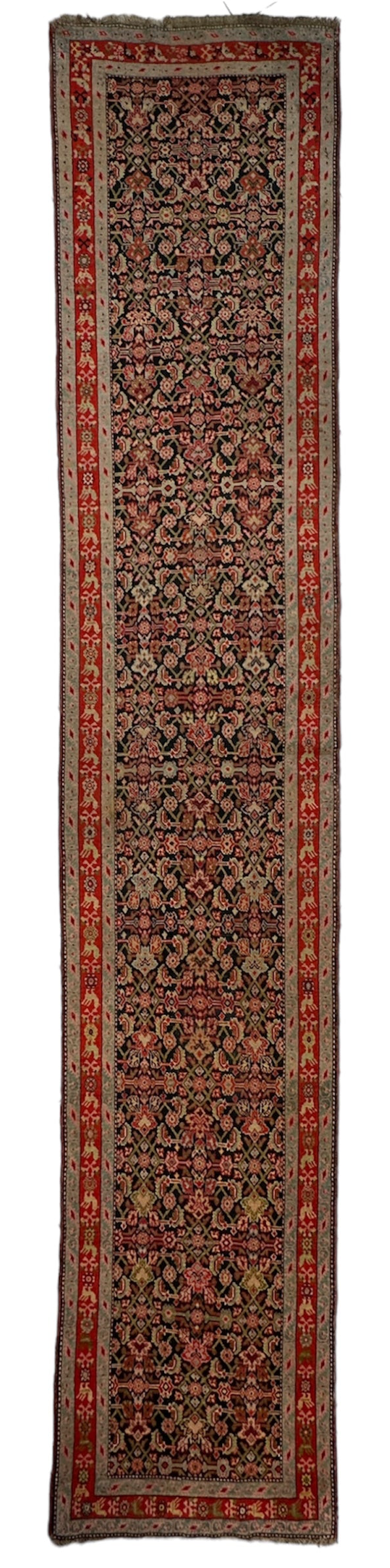 3’4” x 17’ Karabkah Antique Caucasian Wool on Wool Runner