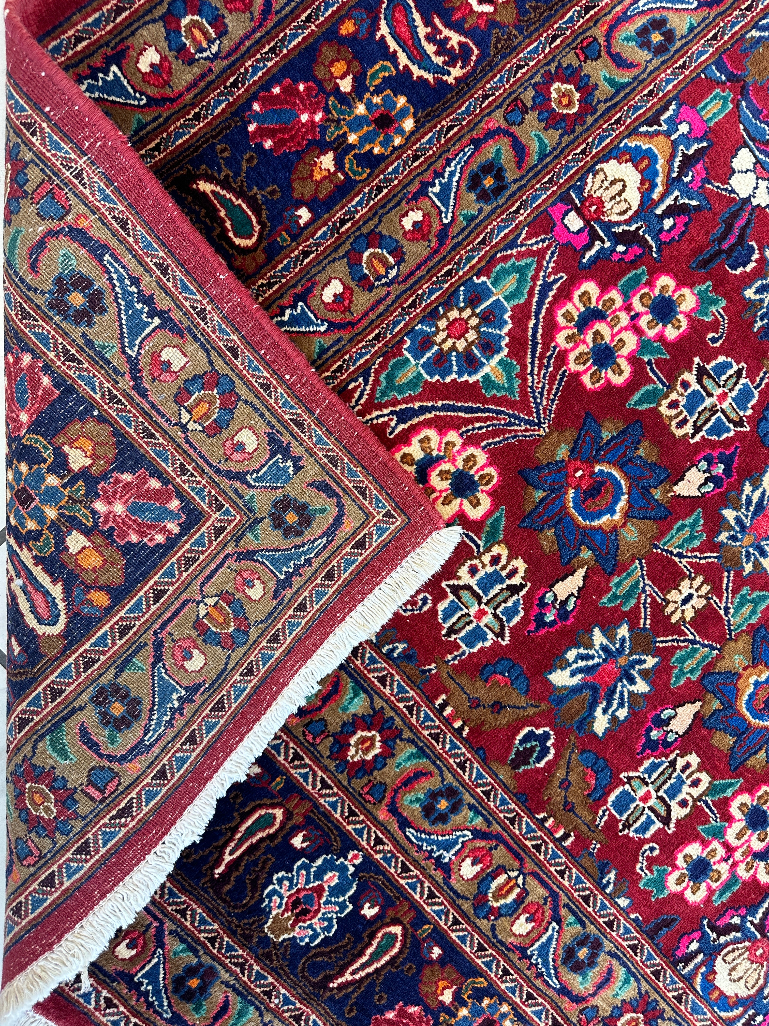 Persian Mashhad I Fine Allover Rug Wool 7 x 10