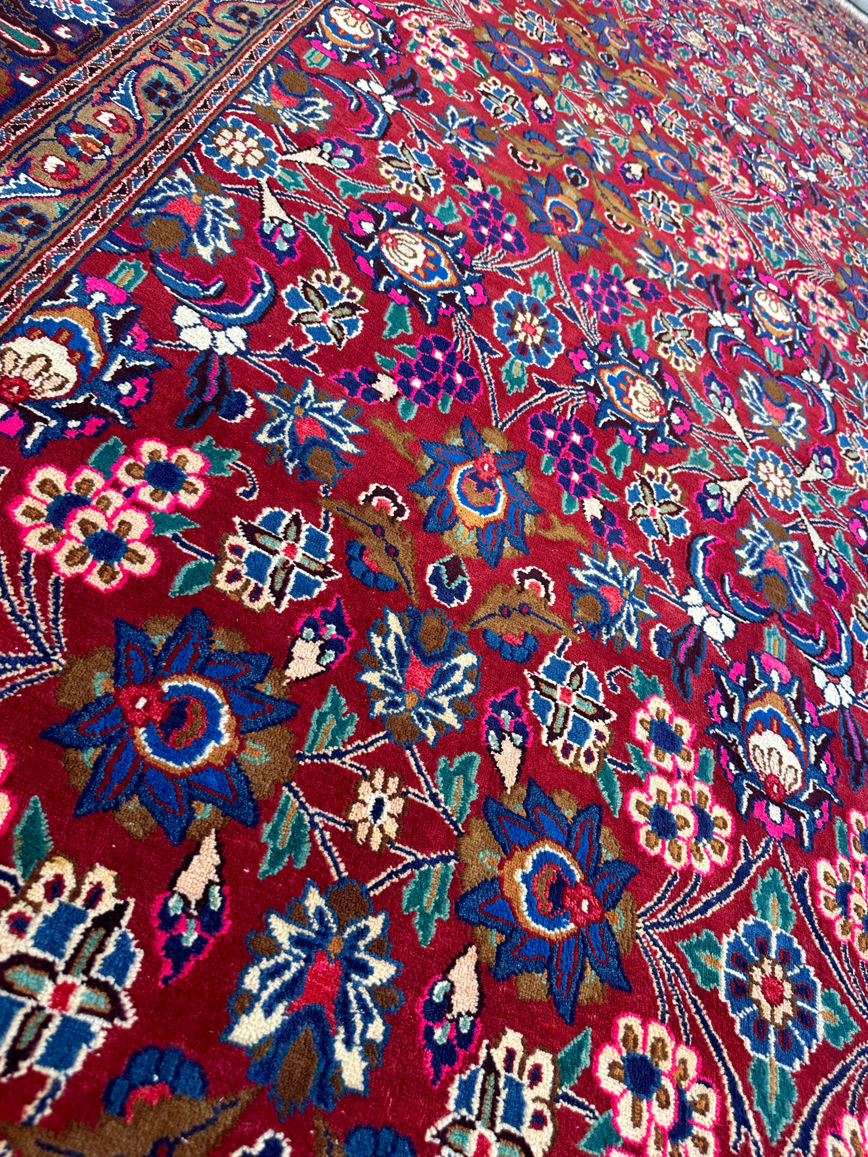 Persian Mashhad I Fine Allover Rug Wool 7 x 10