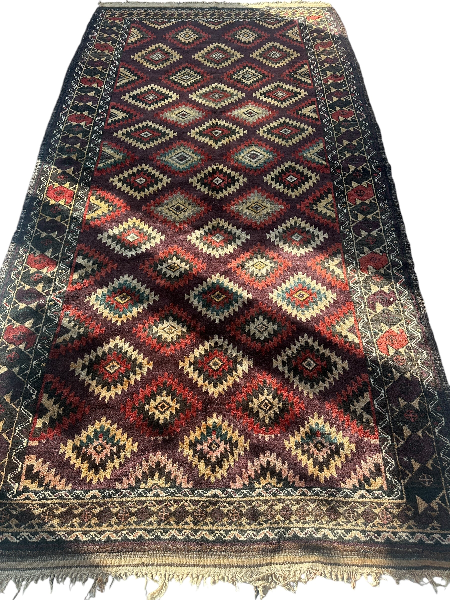 Antique 1900’s Tribal Baluch Wool Rug 4’5” x 8’6”