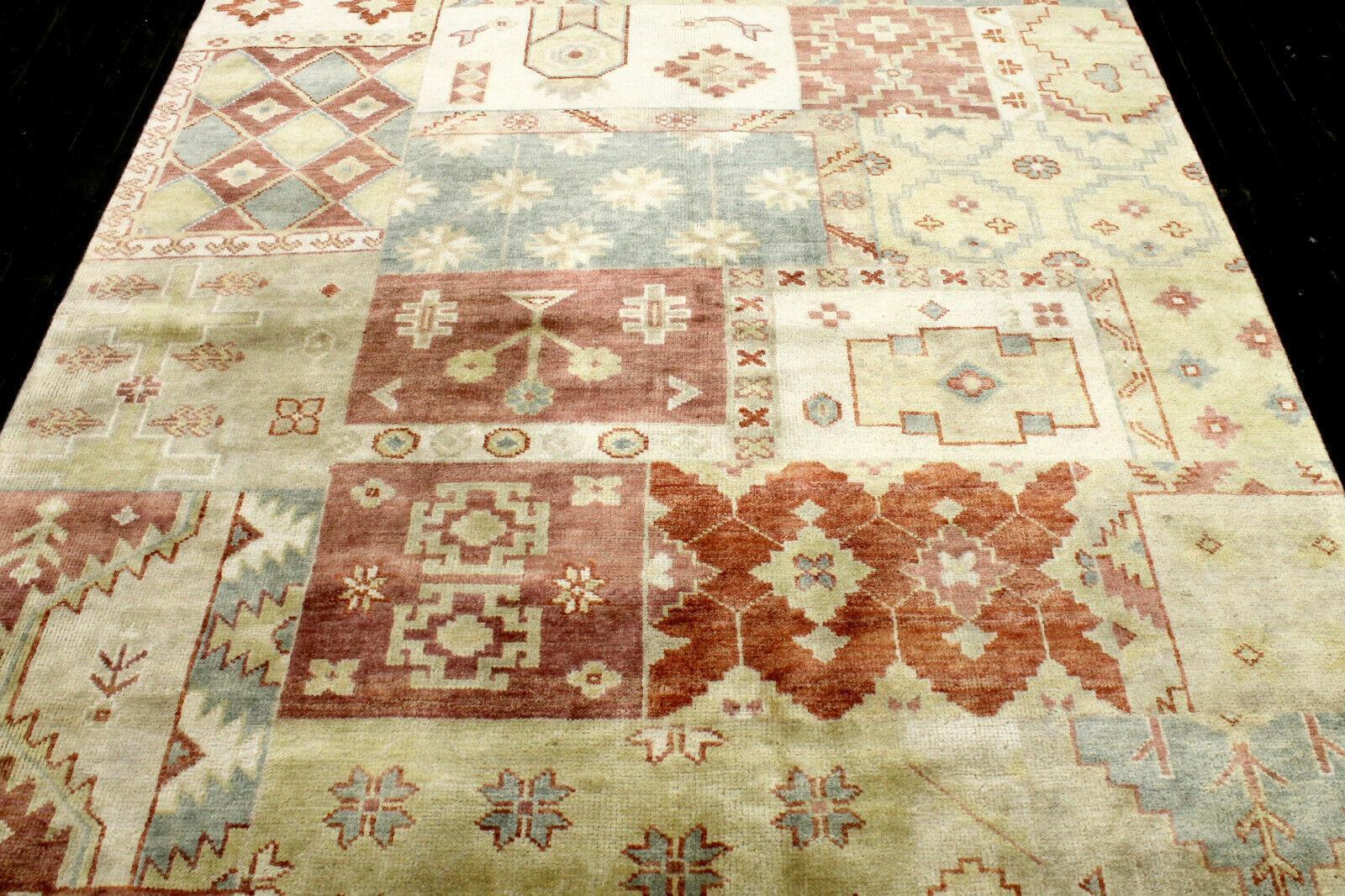 New Elegant Contemporary Muted Indo-Turkish Rug 9x6 Ft