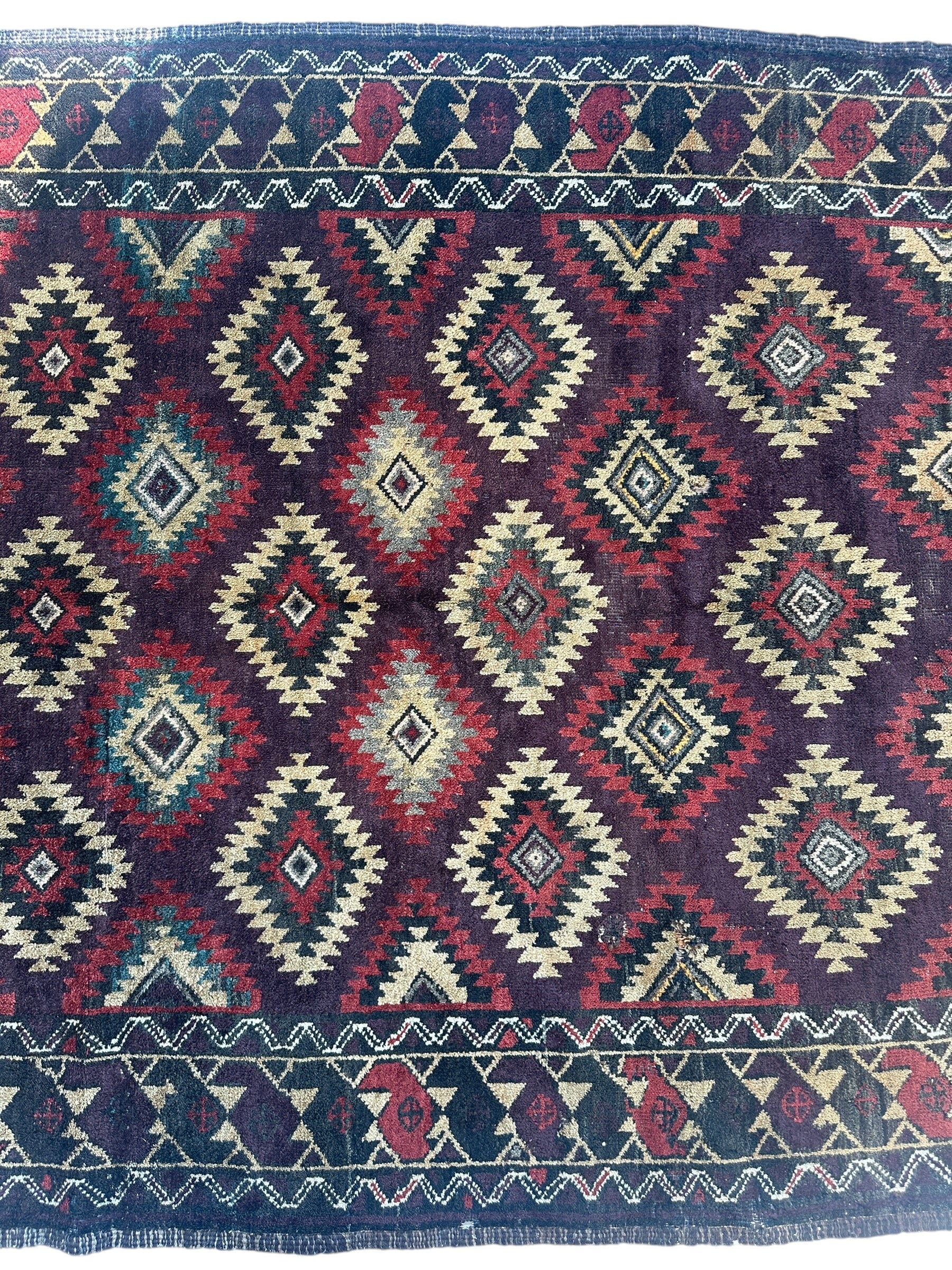 Antique 1900’s Tribal Baluch Wool Rug 4’5” x 8’6”