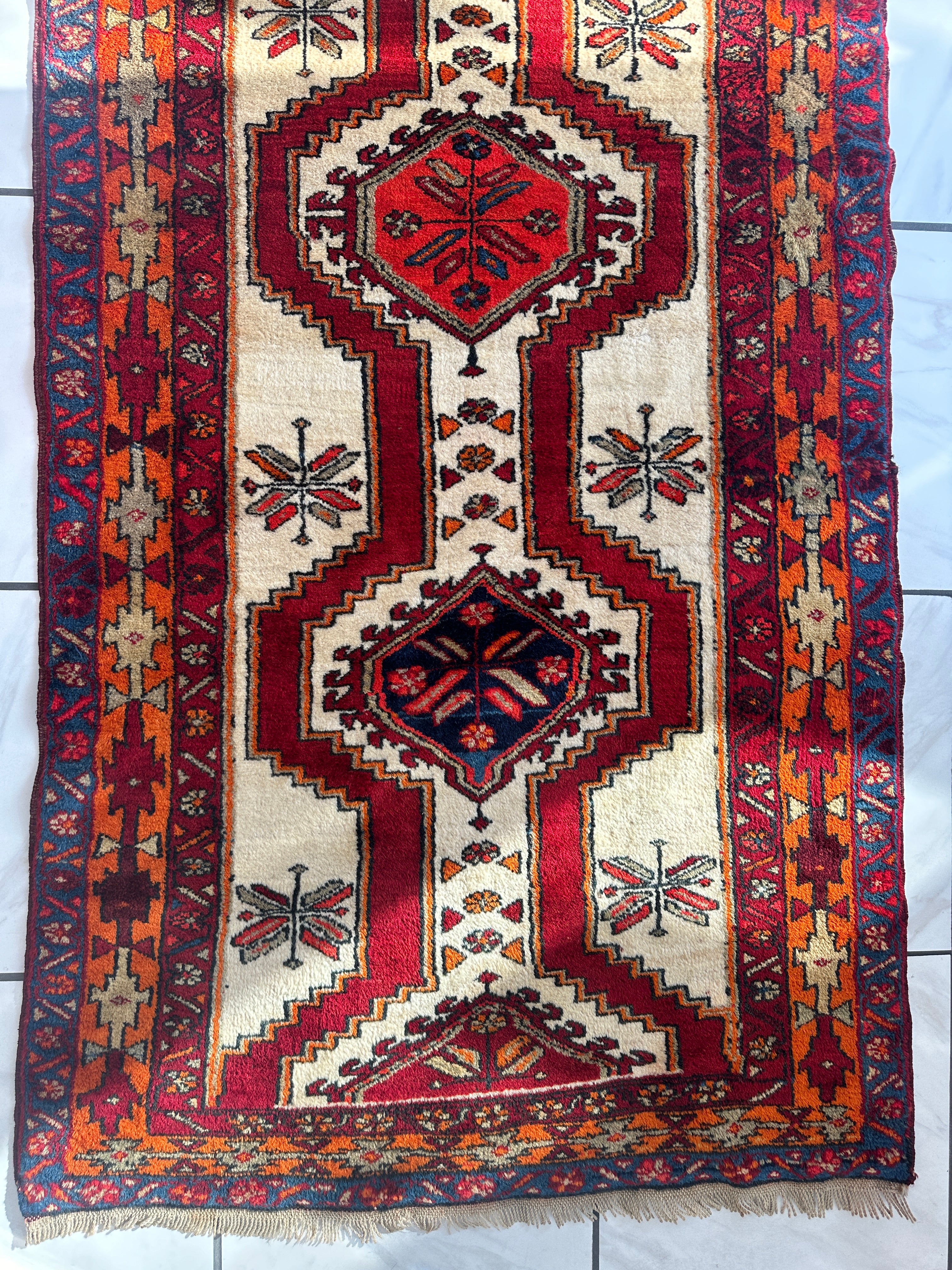 Persian Meshgi Wool Runner 3’6” x 9’10”