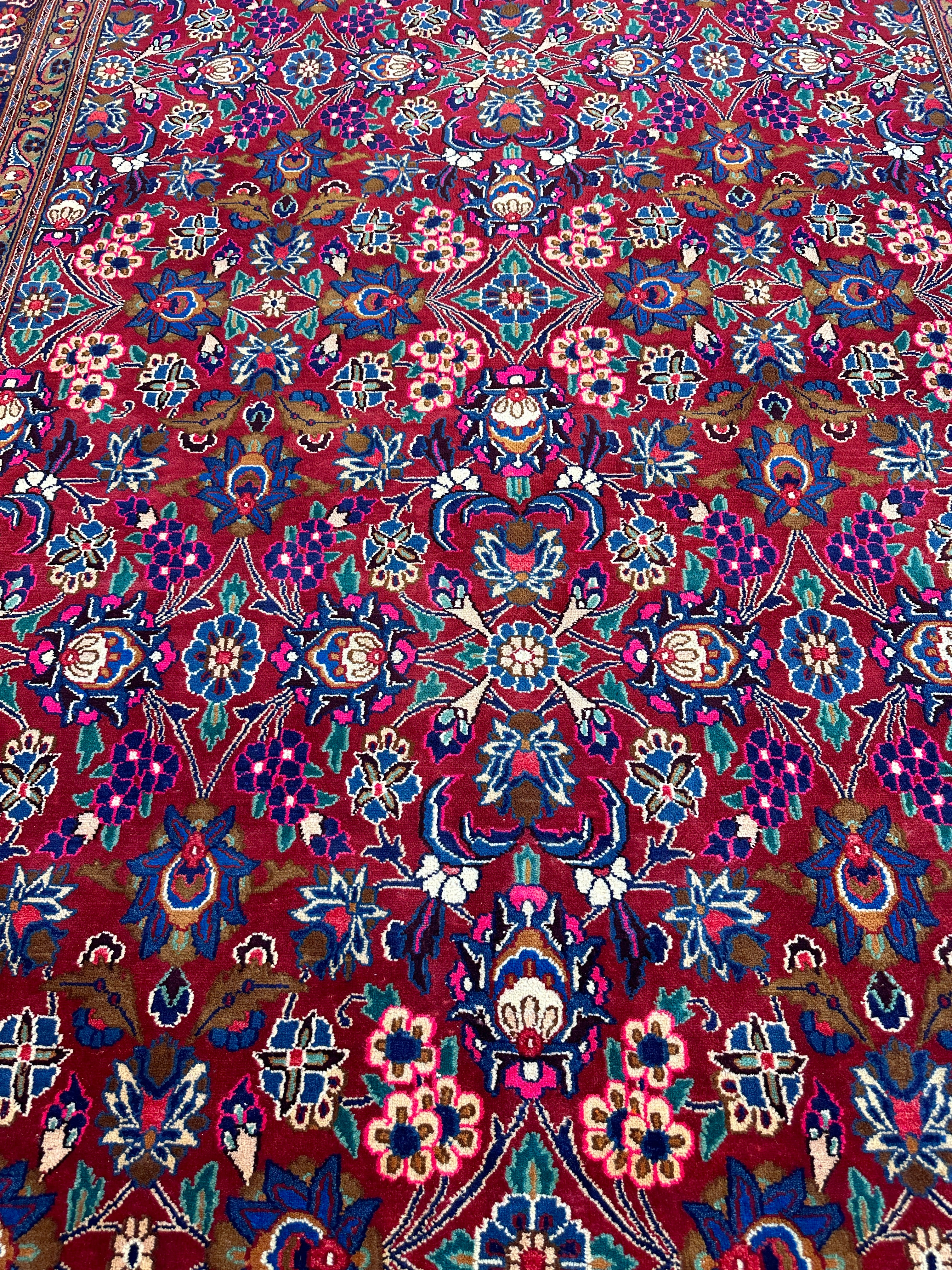 Persian Mashhad I Fine Allover Rug Wool 7 x 10