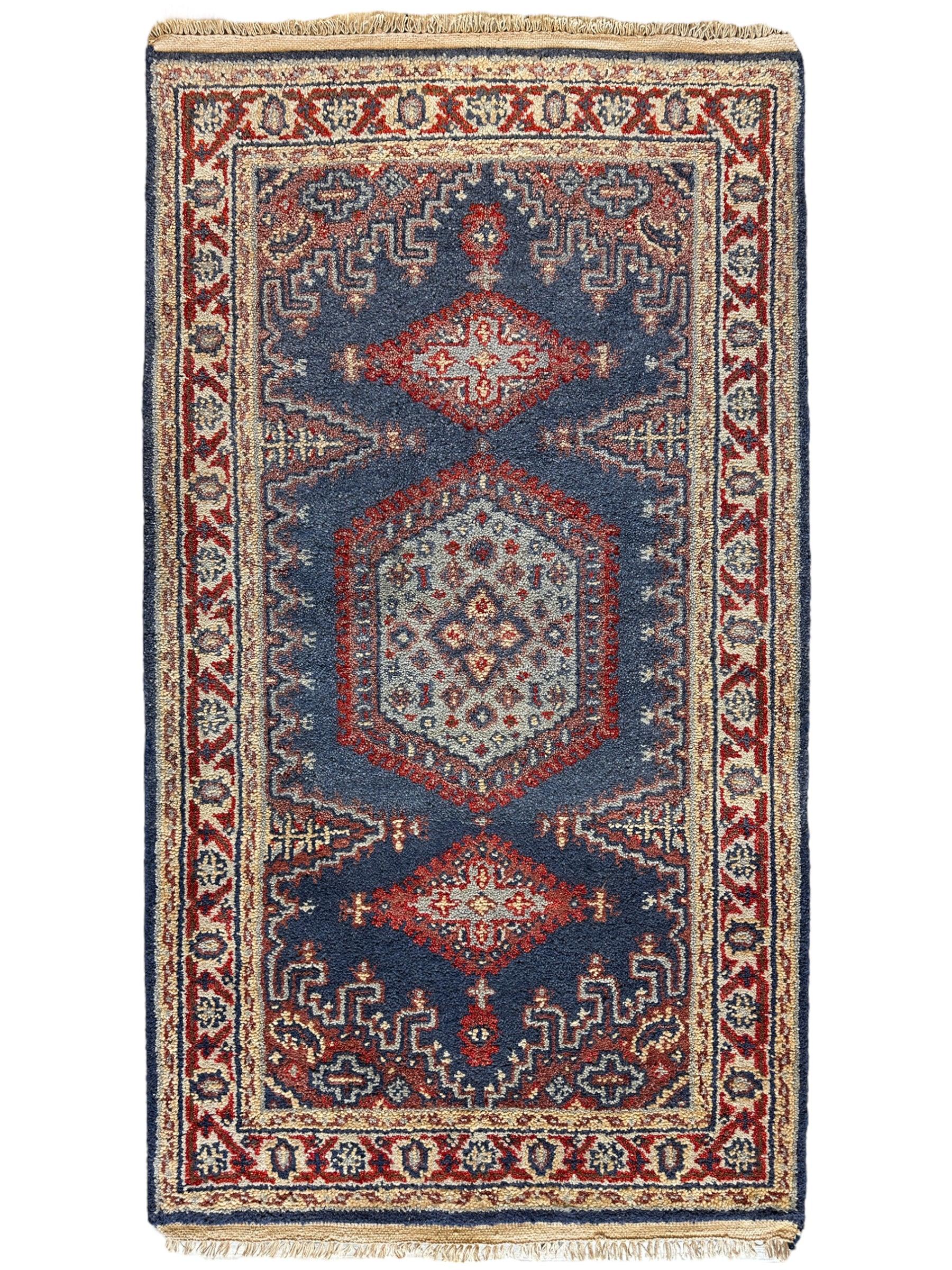 Fine Hand-Knotted Indu-Oushak Rug 3’ x 5’