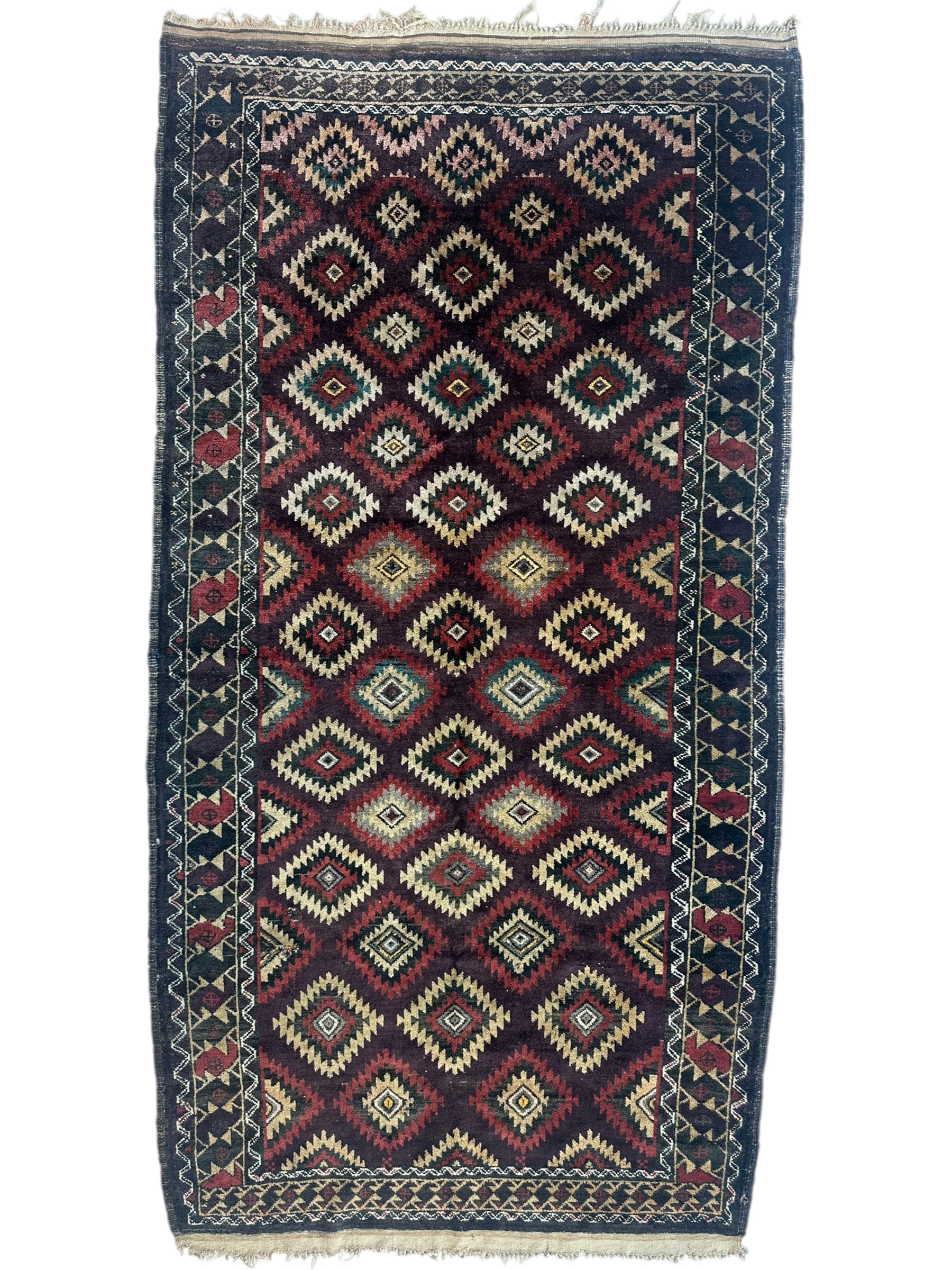 Antique 1900’s Tribal Baluch Wool Rug 4’5” x 8’6”