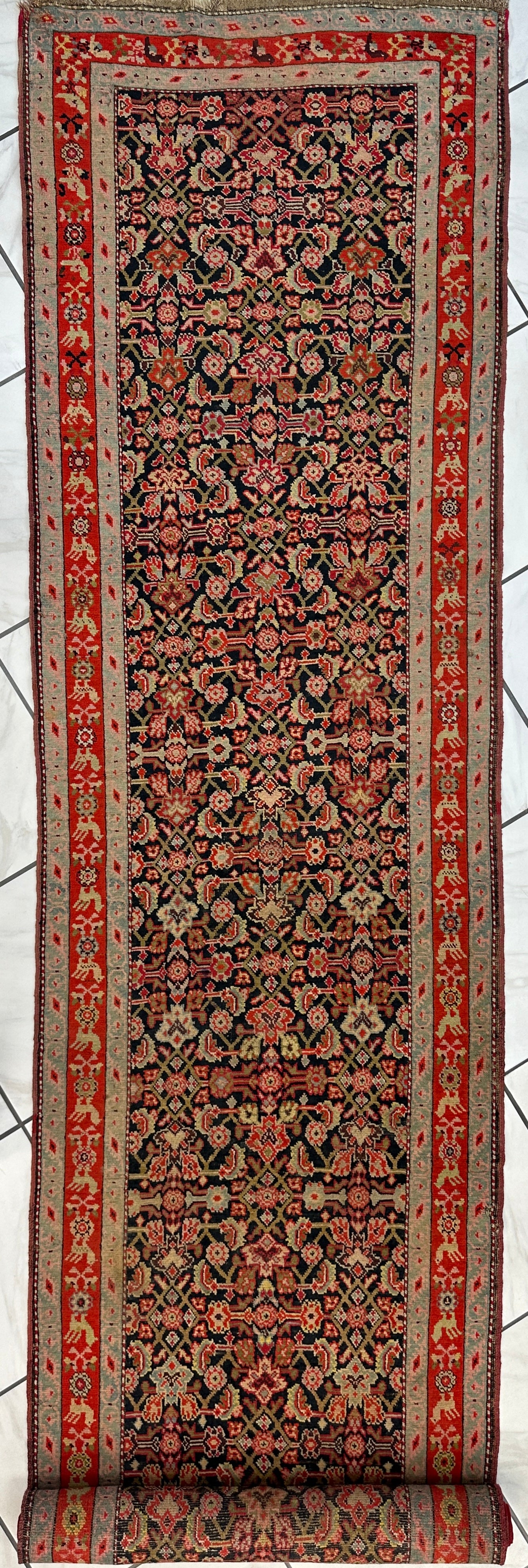 3’4” x 17’ Karabkah Antique Caucasian Wool on Wool Runner