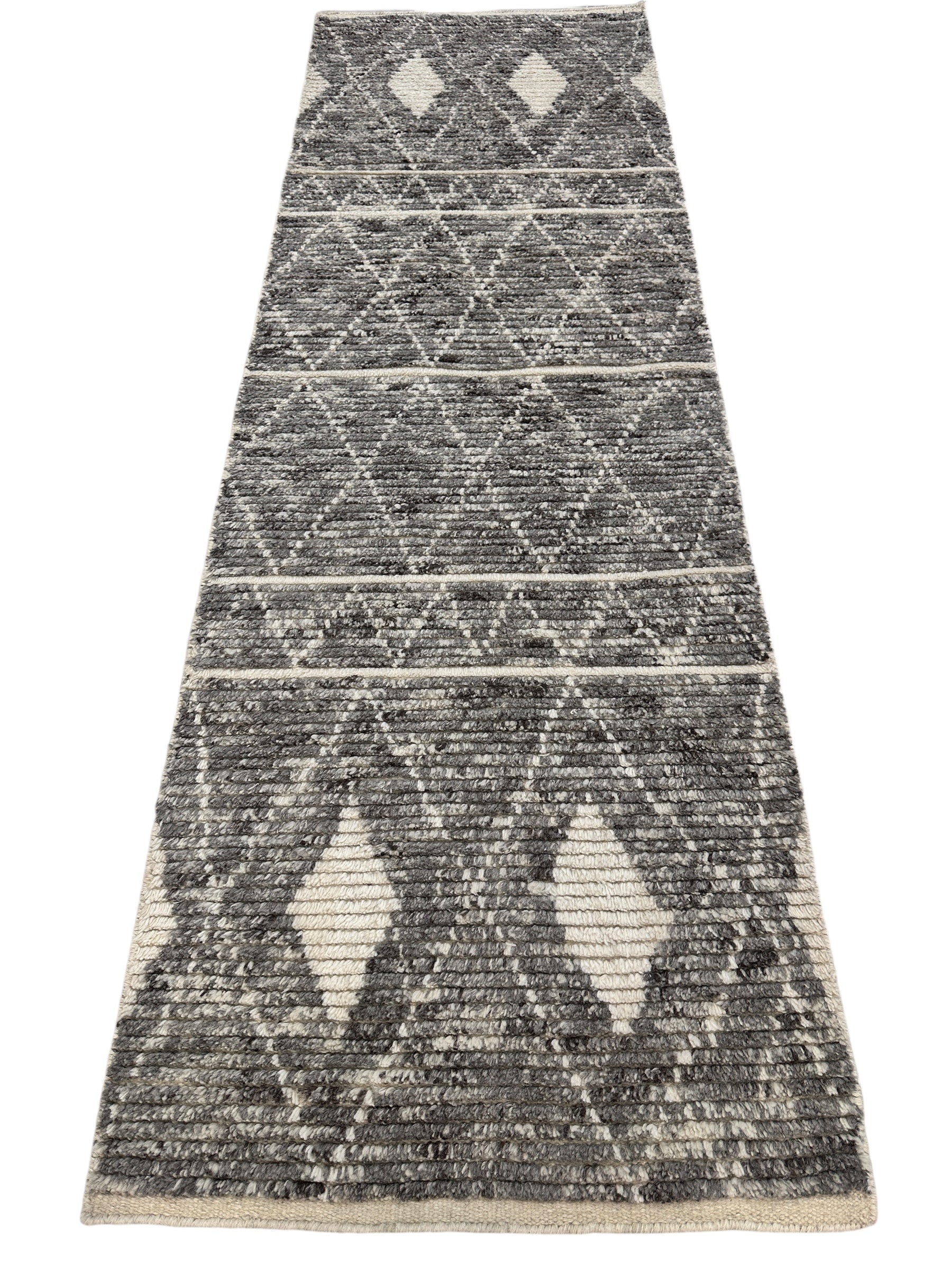 Hand-knotted Indo-Berber Runner Rug 2’6” x 7’9”