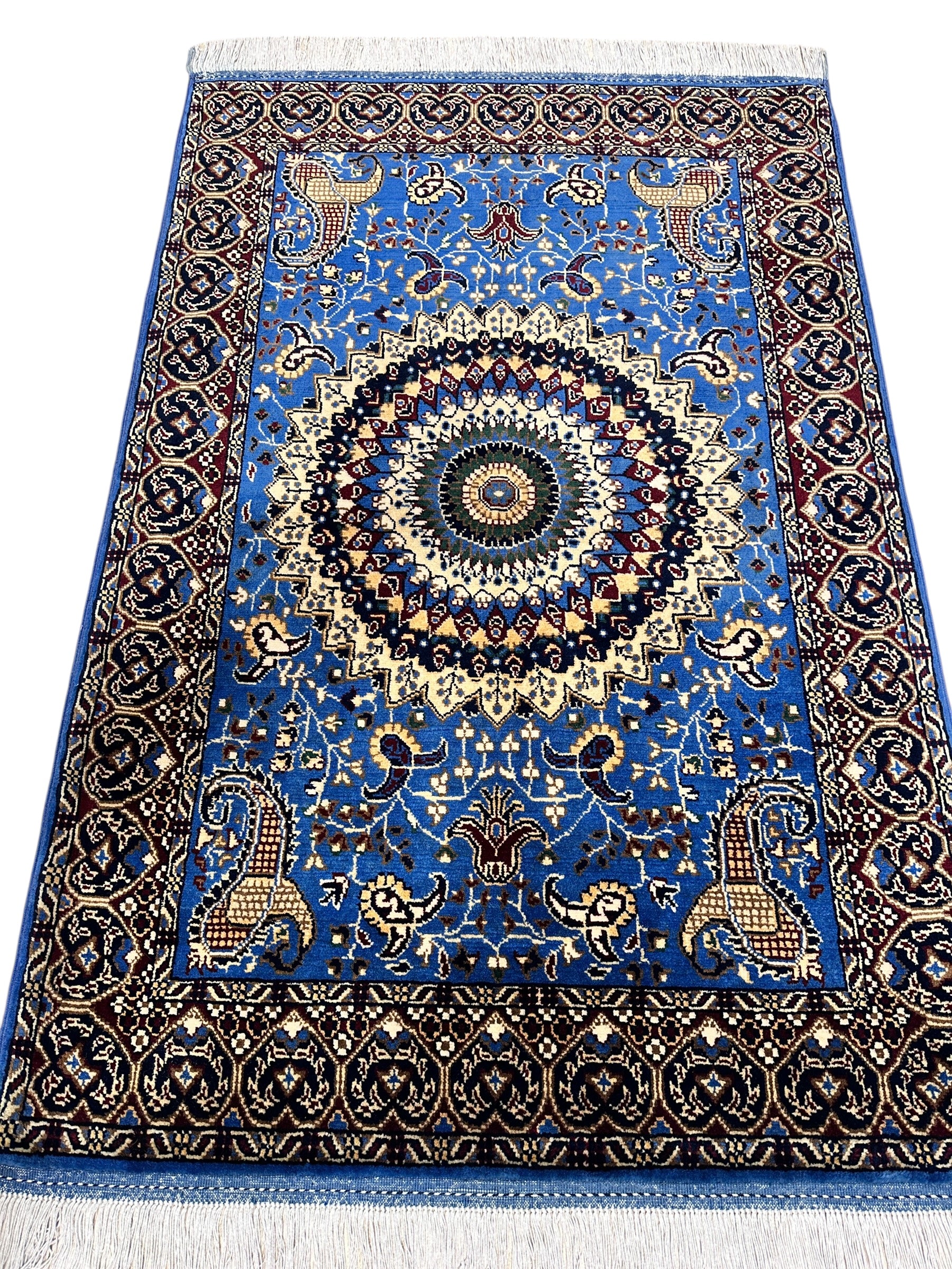 Hand-Knotted Parak Rug – Sky Blue, 40” x 60” | Afghan Wool Rug