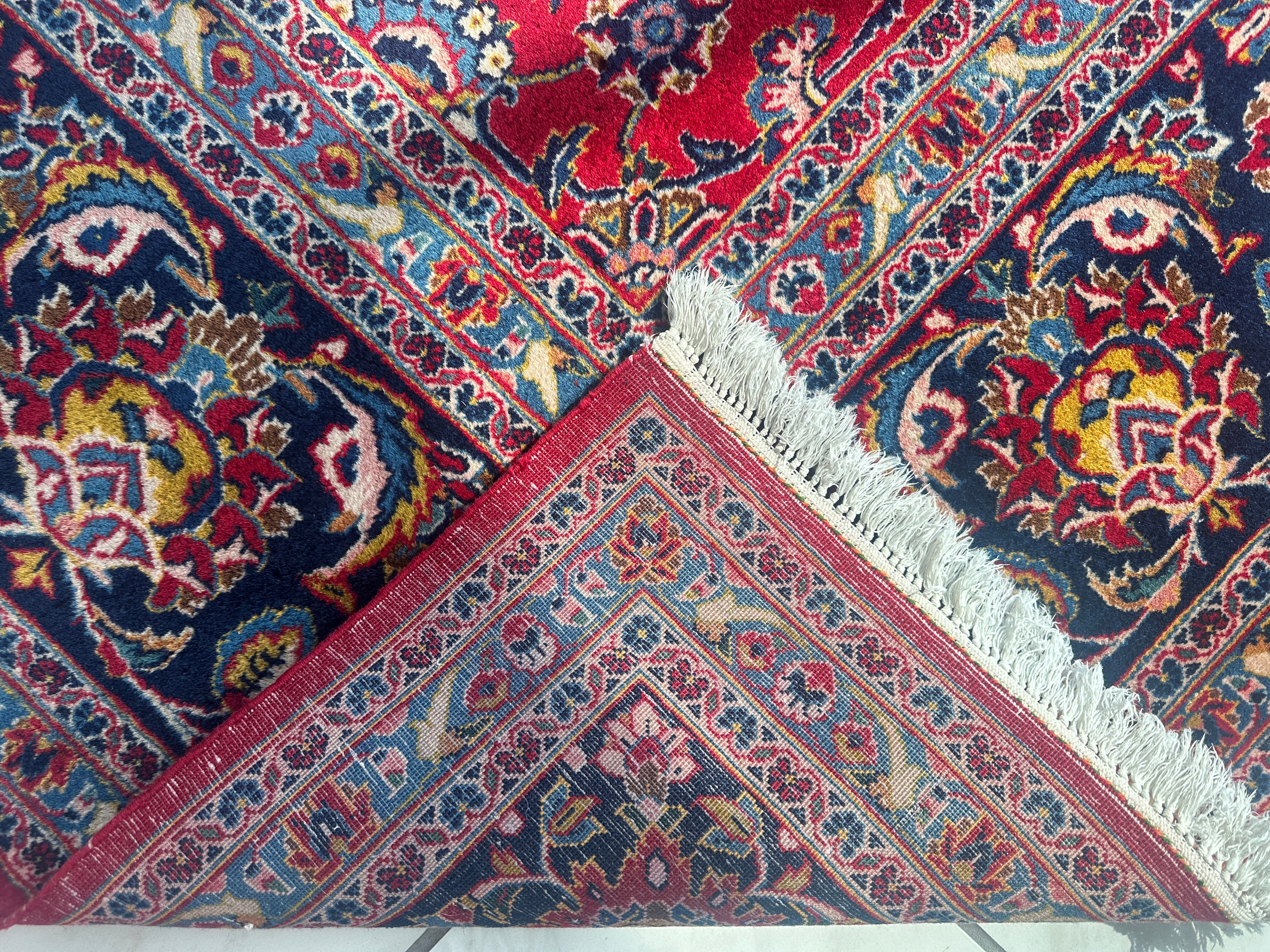 Incredible Persian Kashan All Over Wool Rug 10’2” x 14’