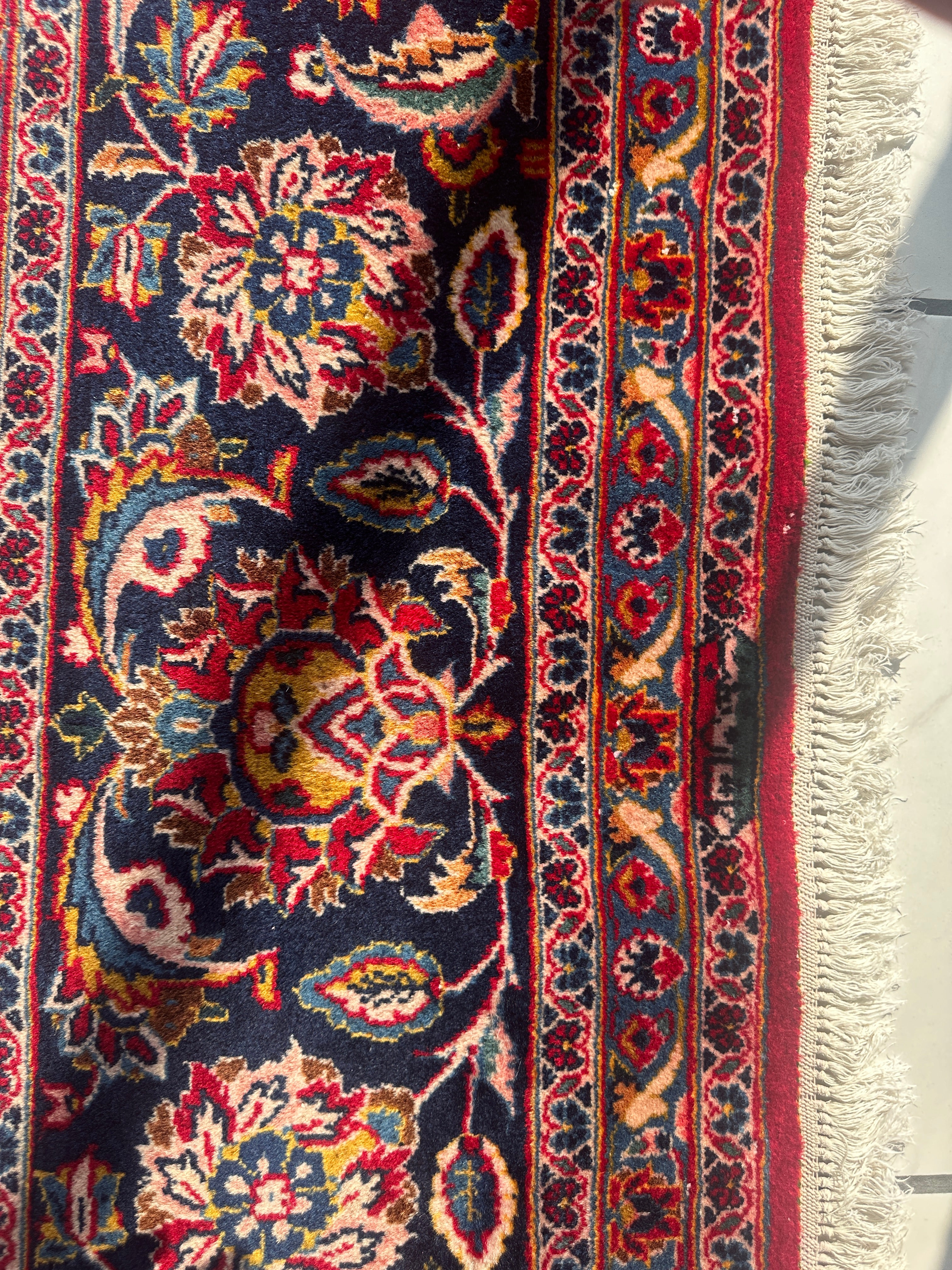 Incredible Persian Kashan All Over Wool Rug 10’2” x 14’