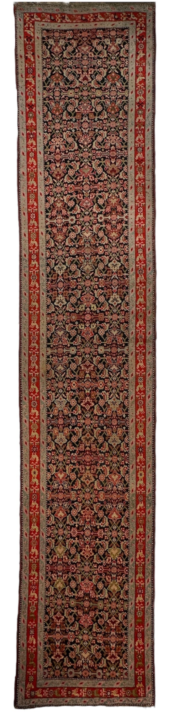 3’4” x 17’ Karabkah Antique Caucasian Wool on Wool Runner