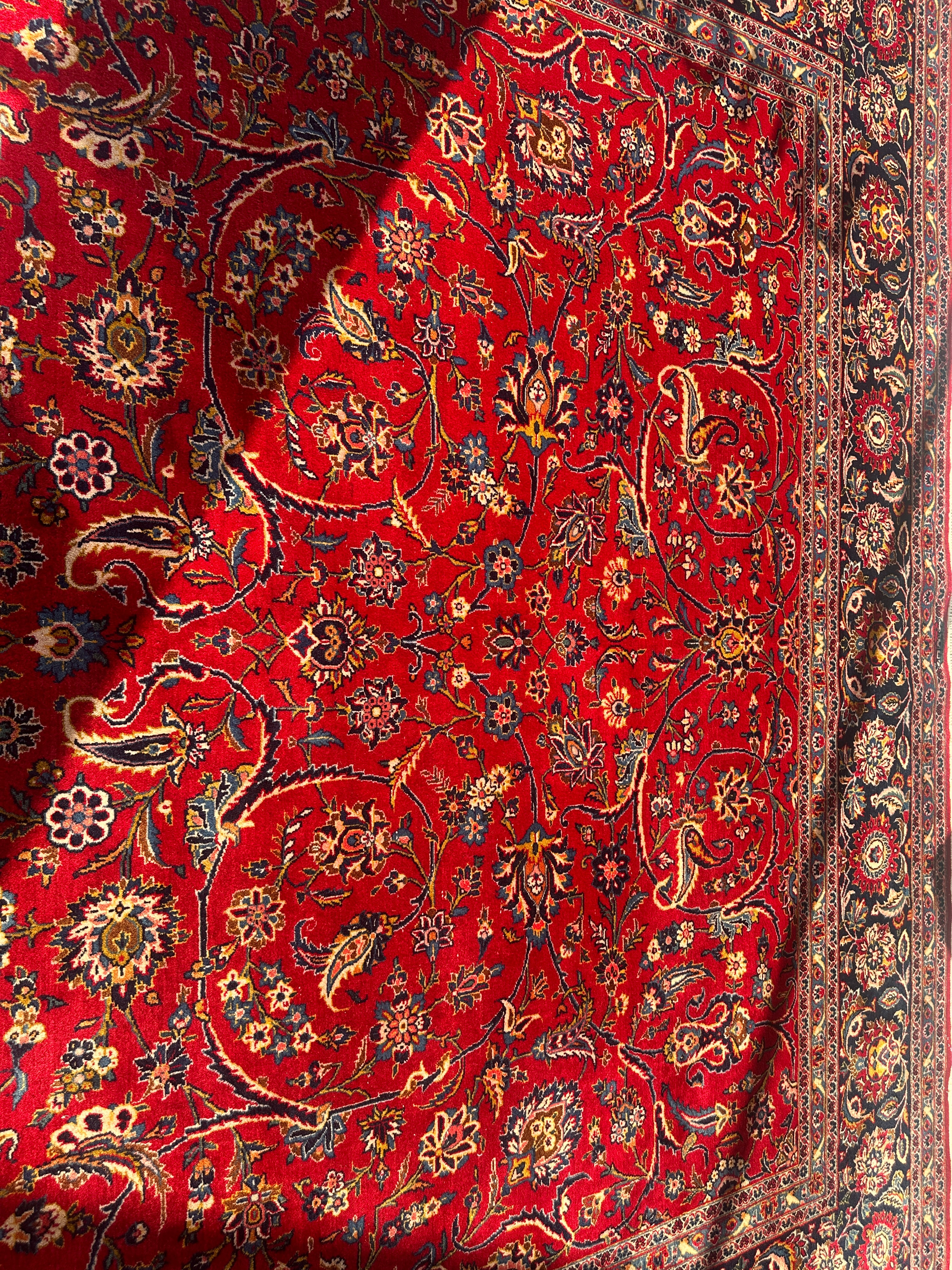 Incredible Persian Kashan All Over Wool Rug 10’2” x 14’