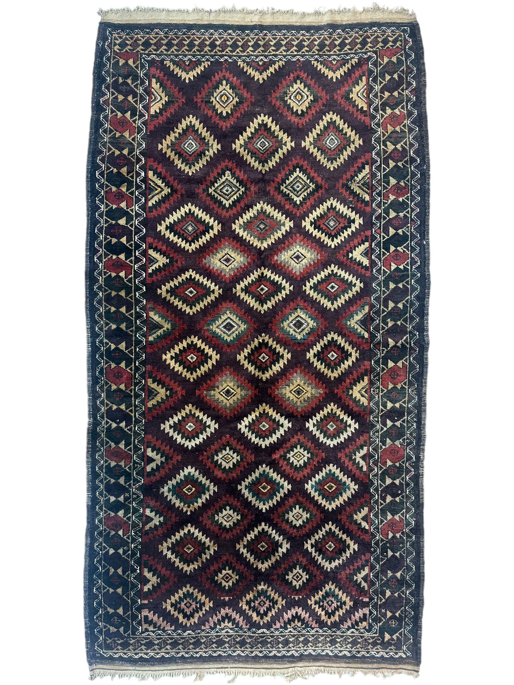 Antique 1900’s Tribal Baluch Wool Rug 4’5” x 8’6”