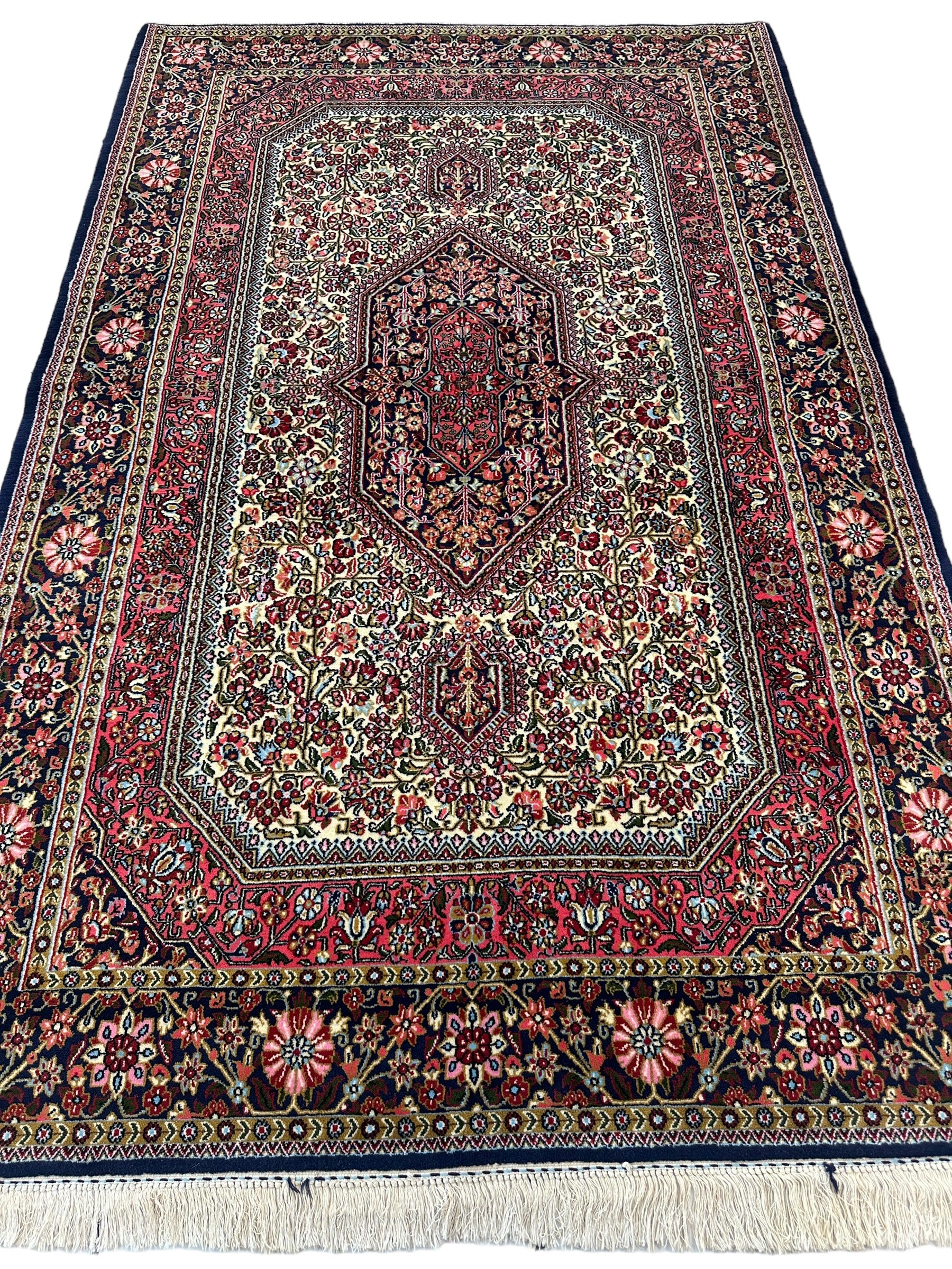 Elegant Persian Qum Cork Wool Rug 4’9” x 7’6”