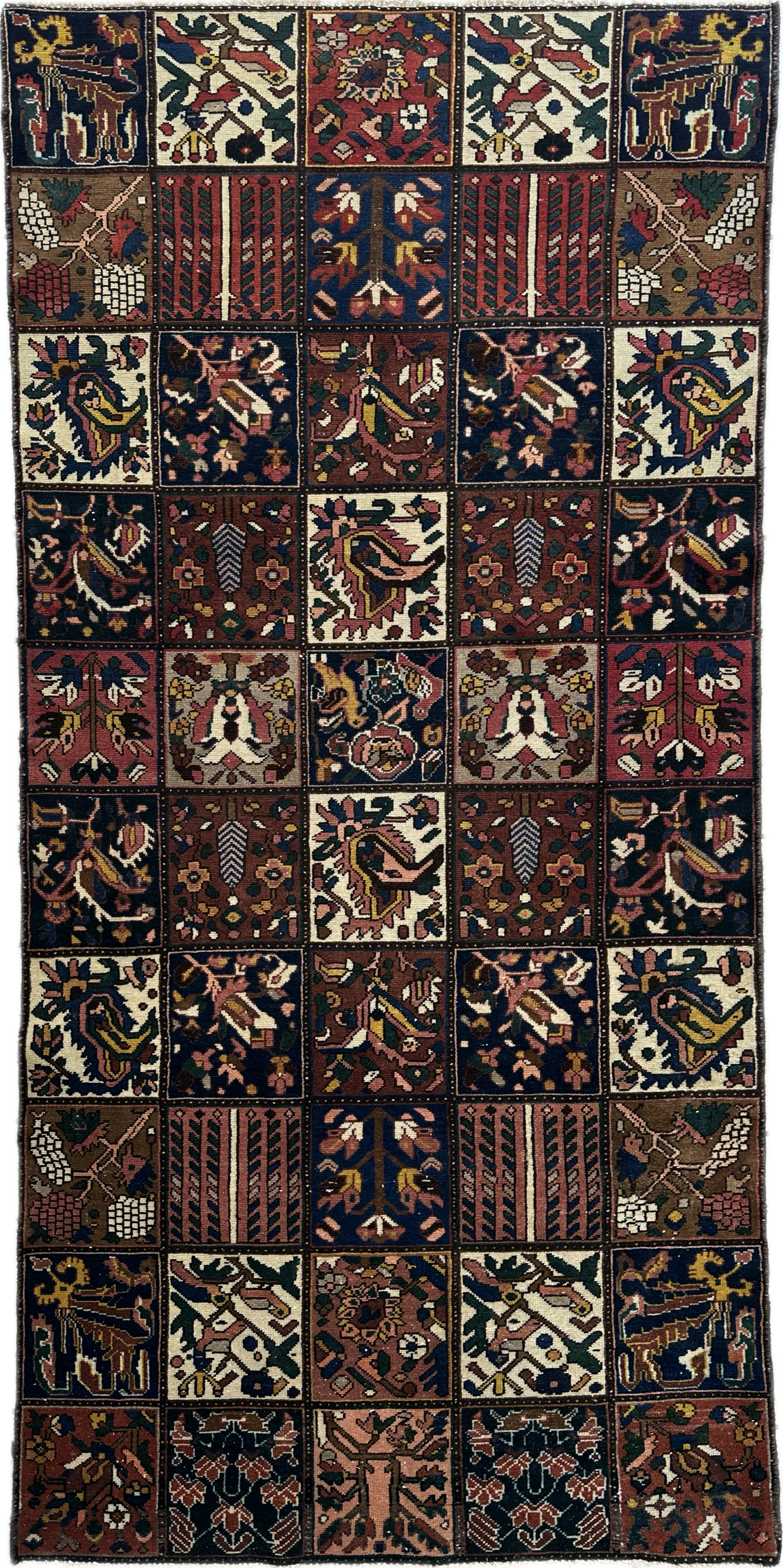 Antique Rich & Moody "Garden Design" aka "4 Seasons Rug" | 4’ x 8’1”