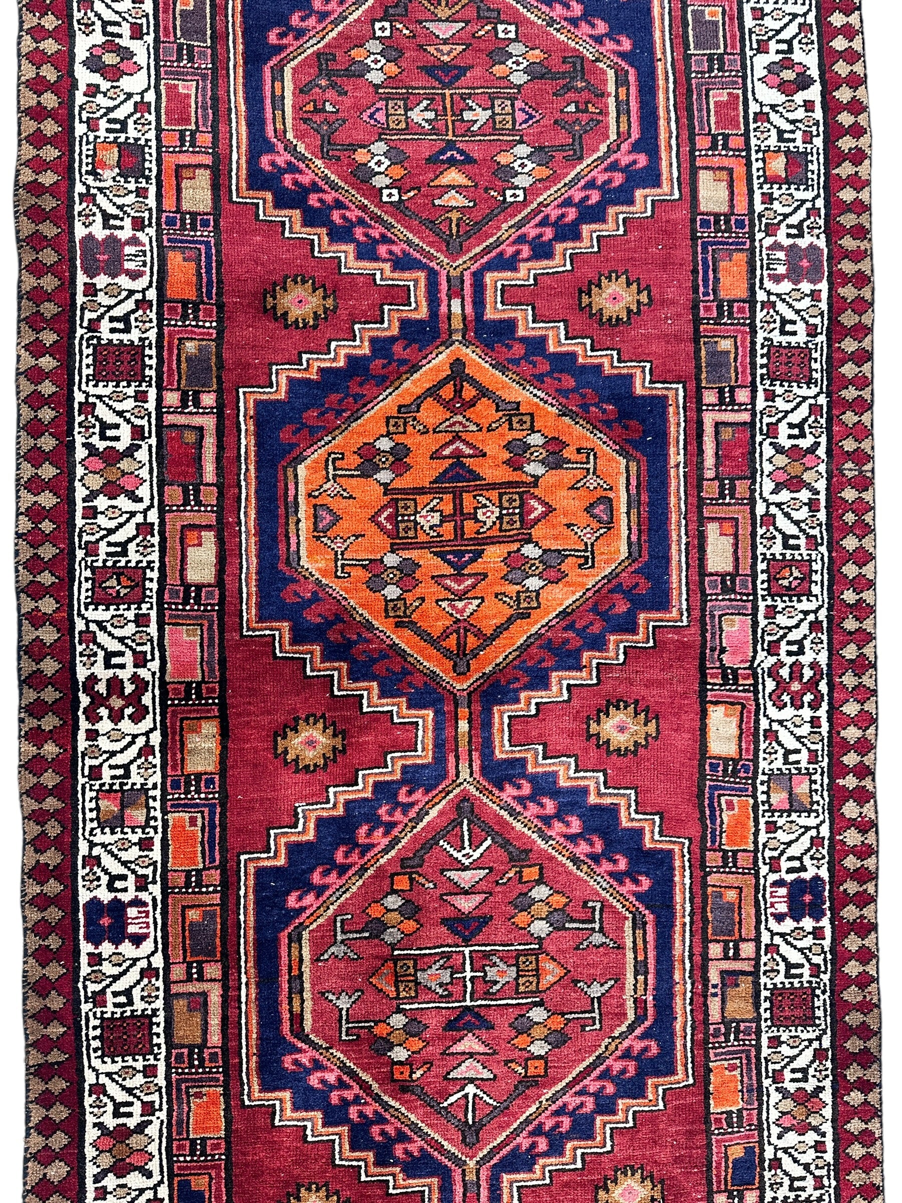 Vintage Persian Sarab Wool Runner Rug 3’4 x 10’7”