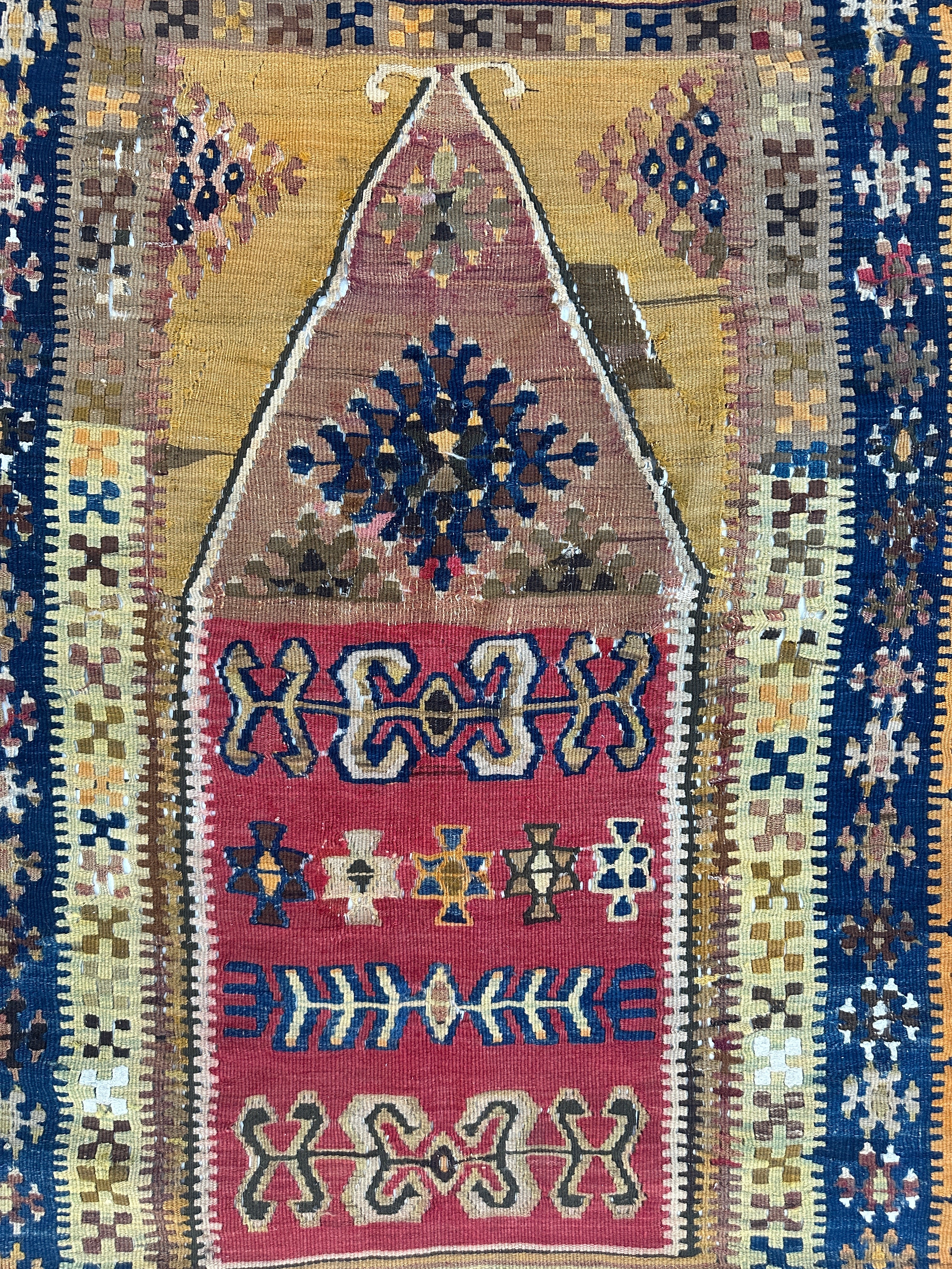 Antique Anatolian Wool Prayer Rug 4’ x 6’6”