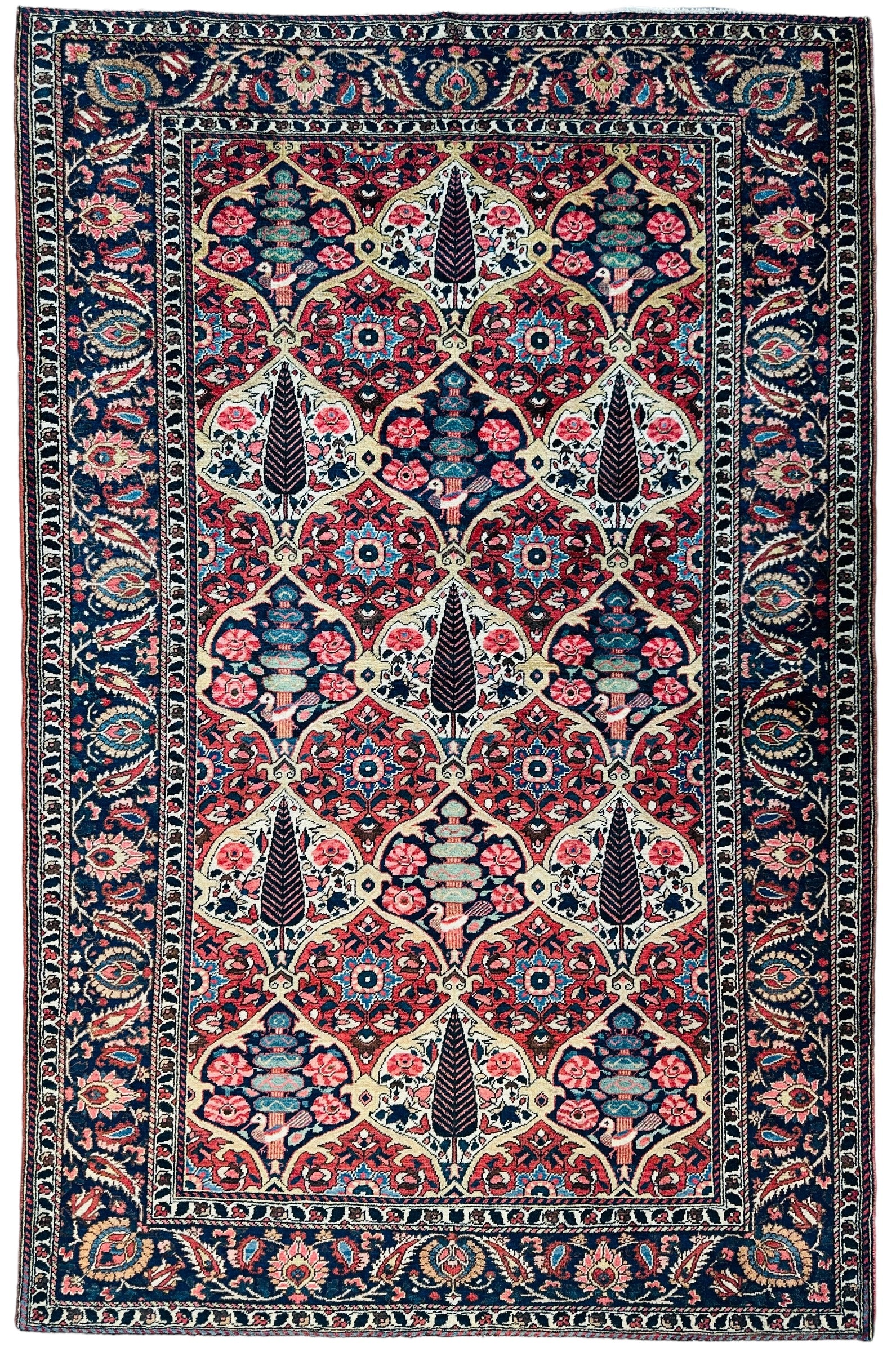 Antique Bakhtiari Rug Circa 1930’s 4’7” x 7’