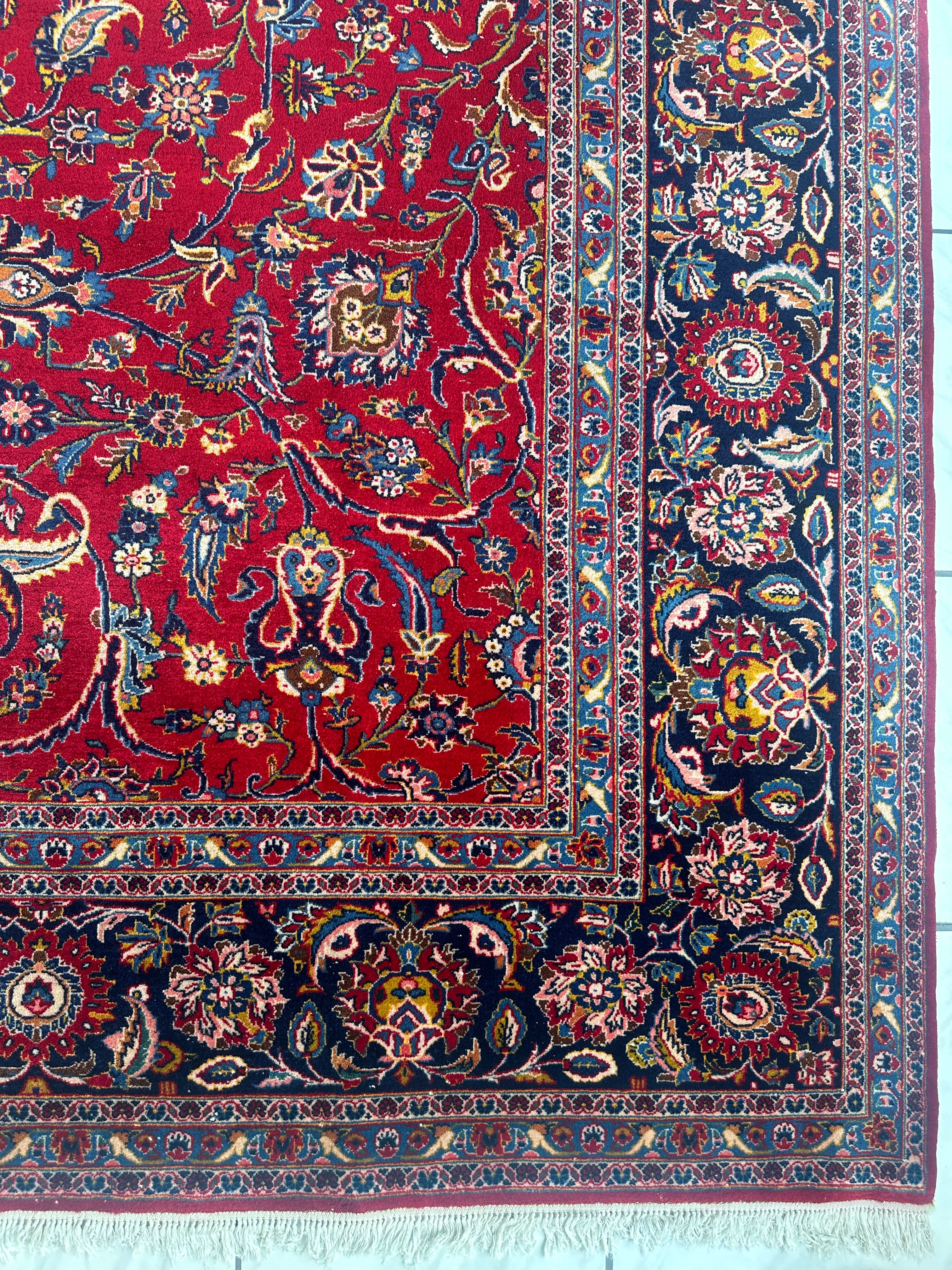 Incredible Persian Kashan All Over Wool Rug 10’2” x 14’