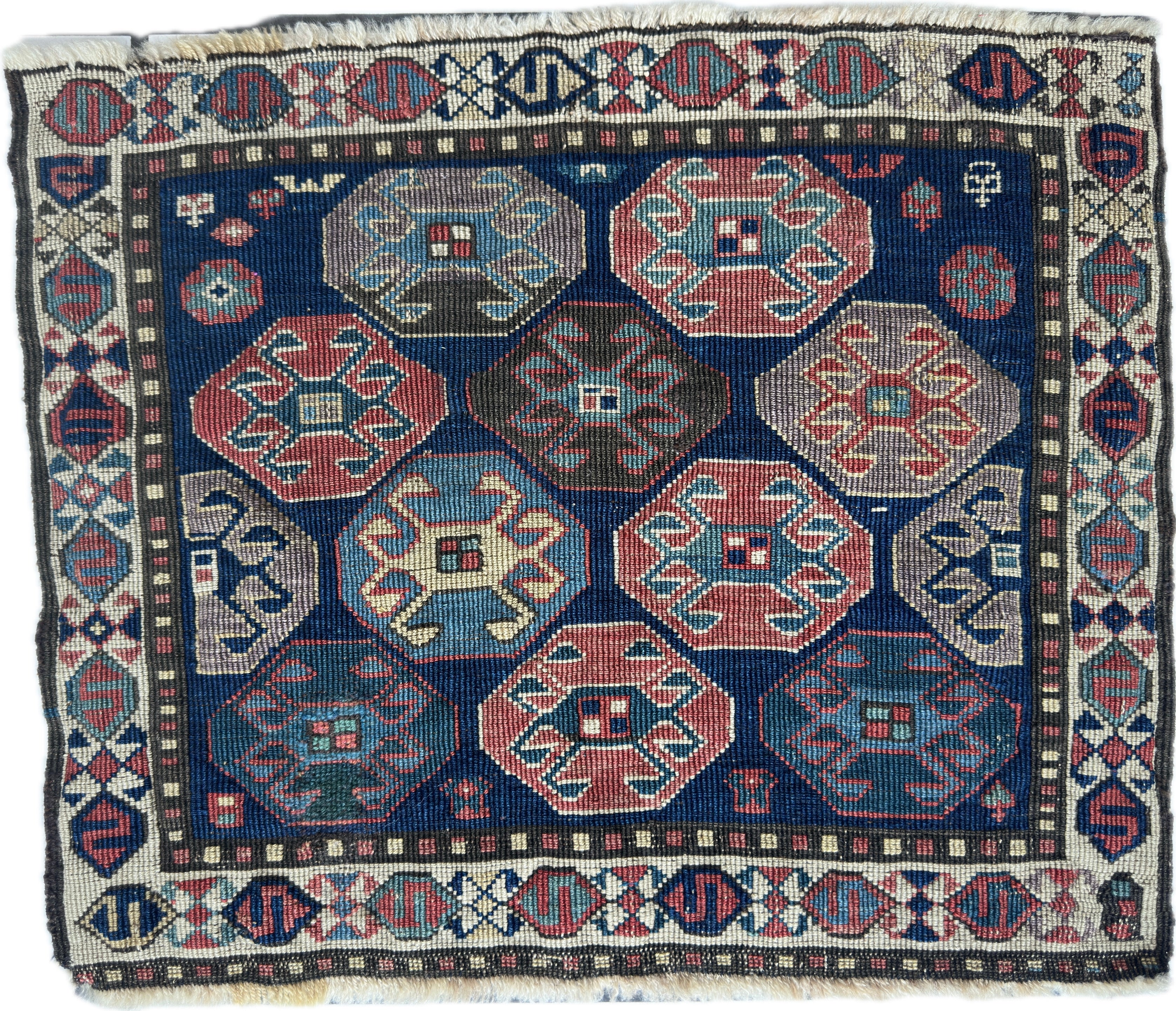 Antique Tribal Shahsavan Caucasian Bagface - 26" X 18"