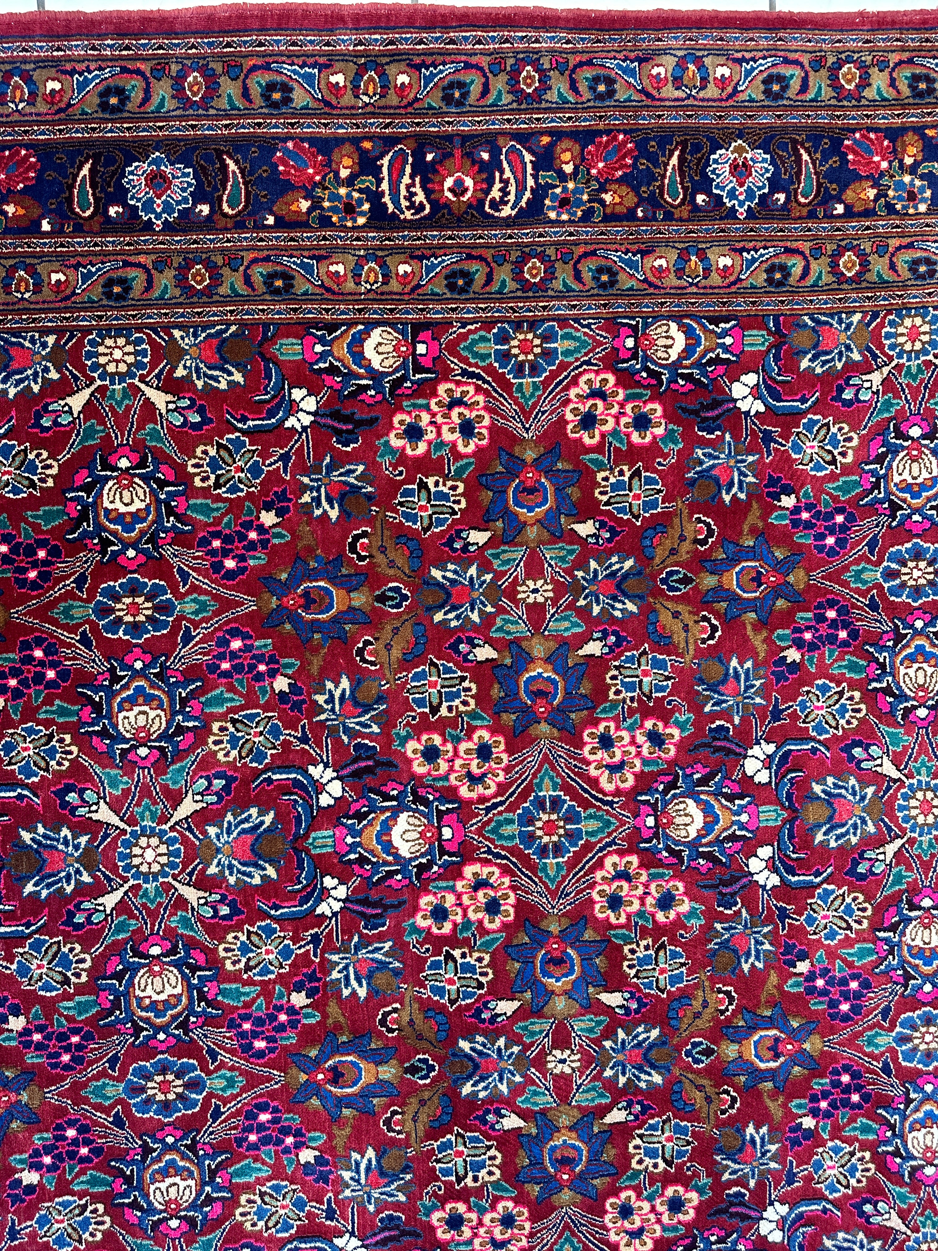 Persian Mashhad I Fine Allover Rug Wool 7 x 10