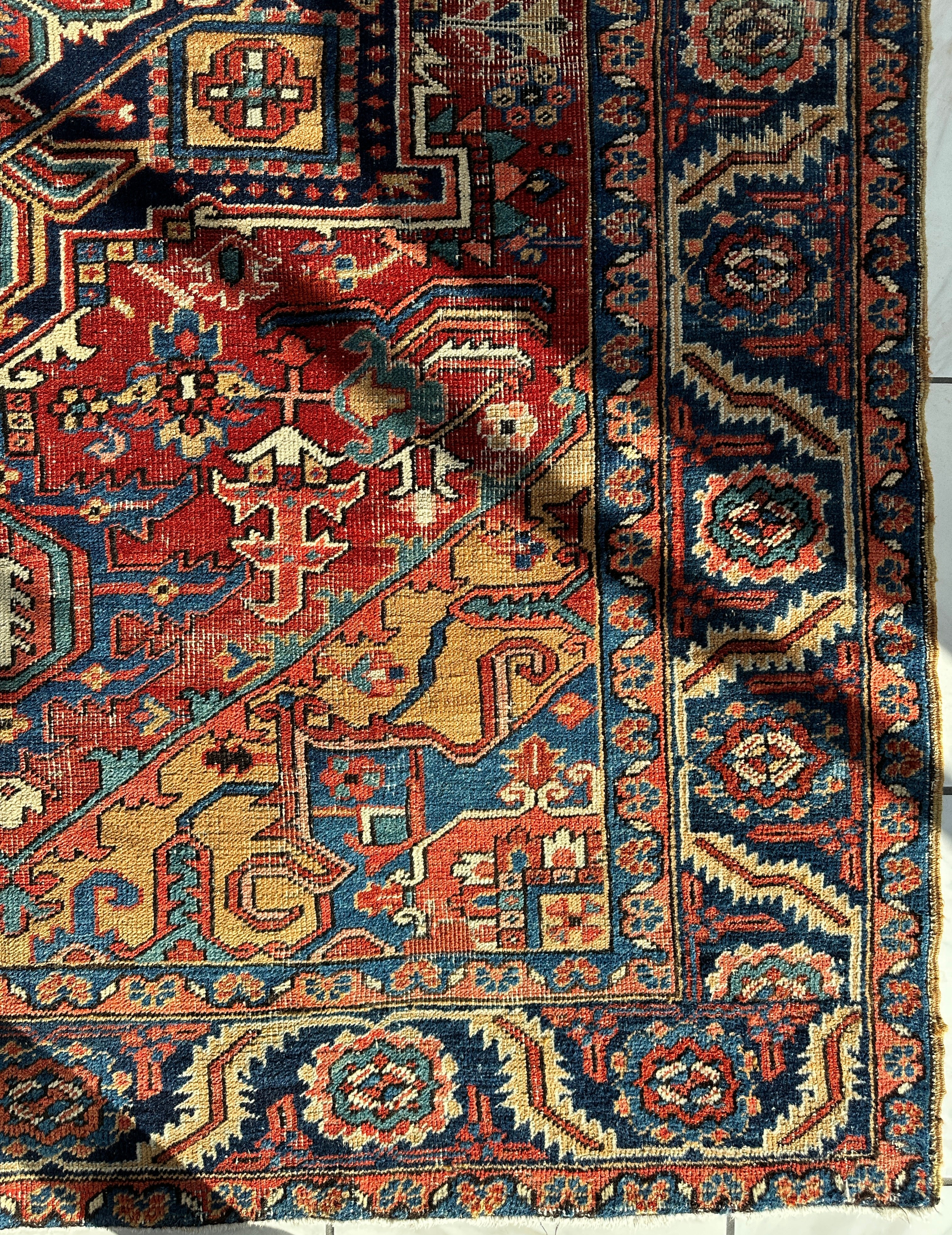 Antique Persian Herize Area Rug 6’10” x 9’1”