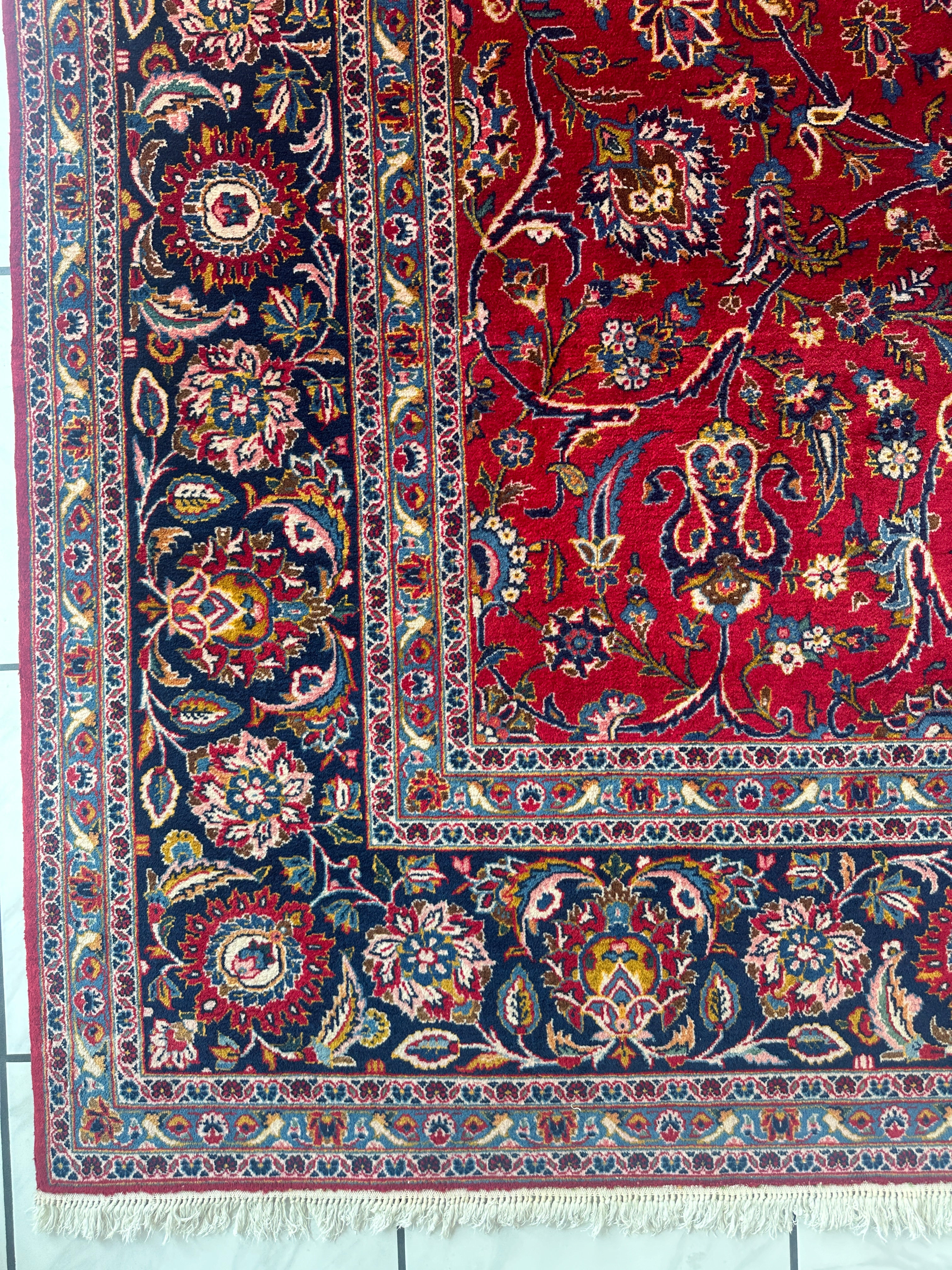 Incredible Persian Kashan All Over Wool Rug 10’2” x 14’