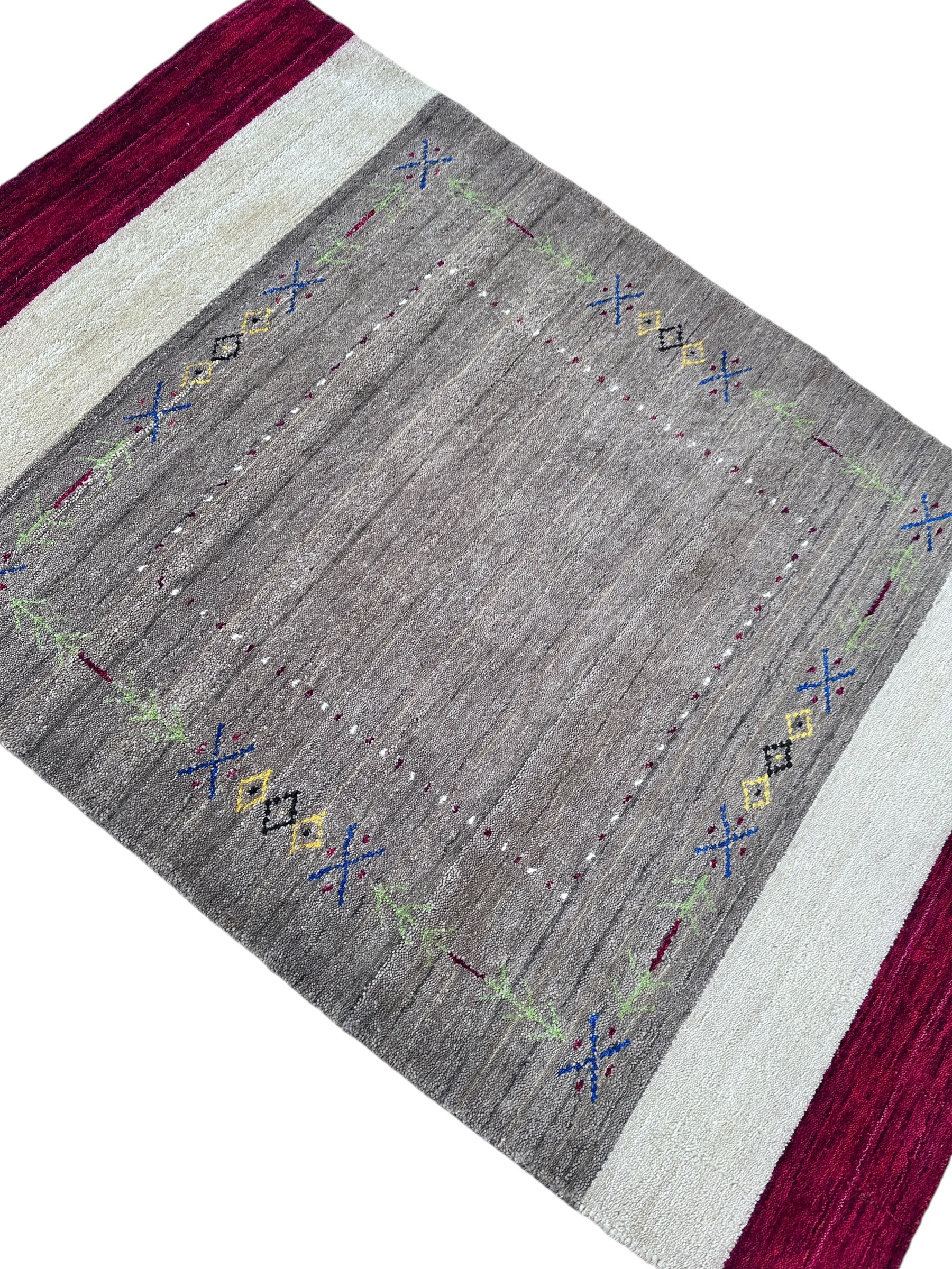 Hand-loomed Rectangle Abstract Rug 3’1” x 4’8”