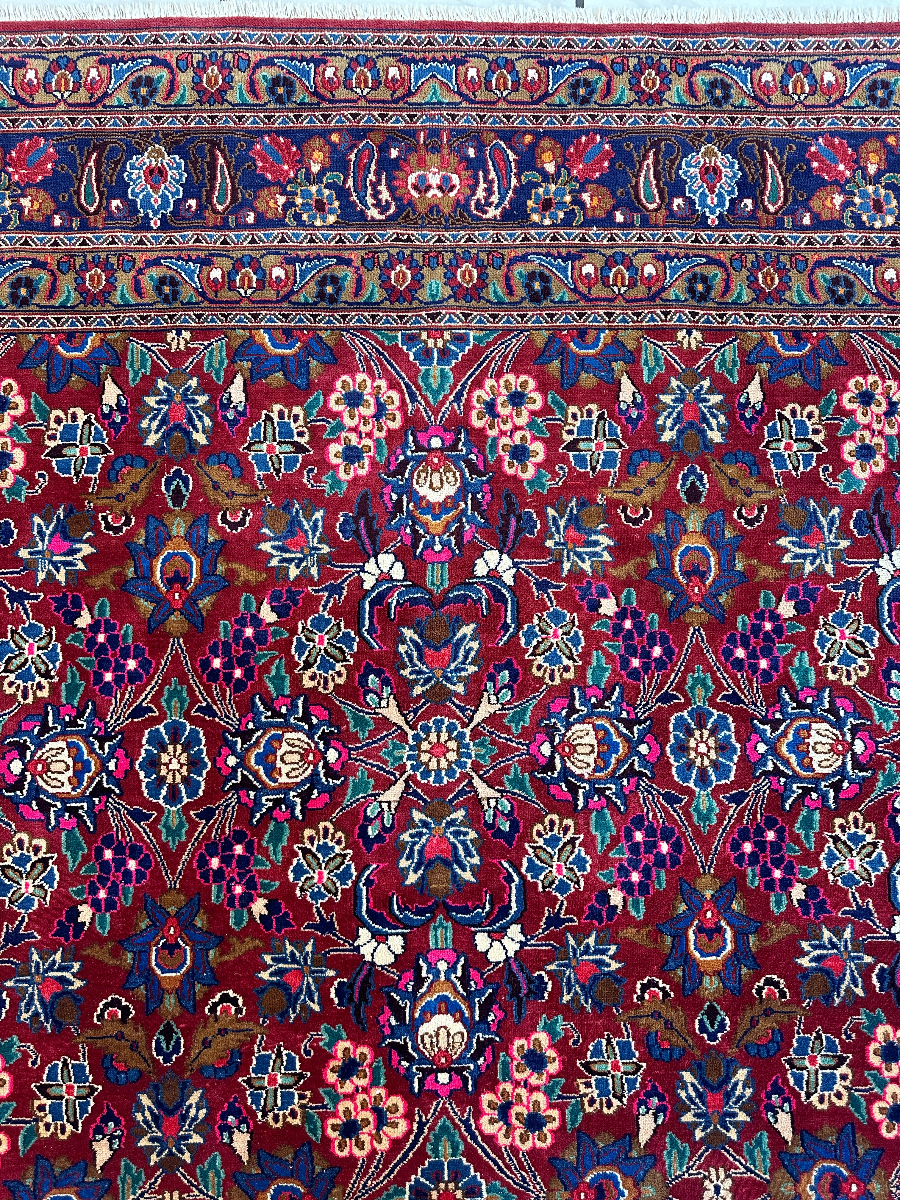 Persian Mashhad I Fine Allover Rug Wool 7 x 10