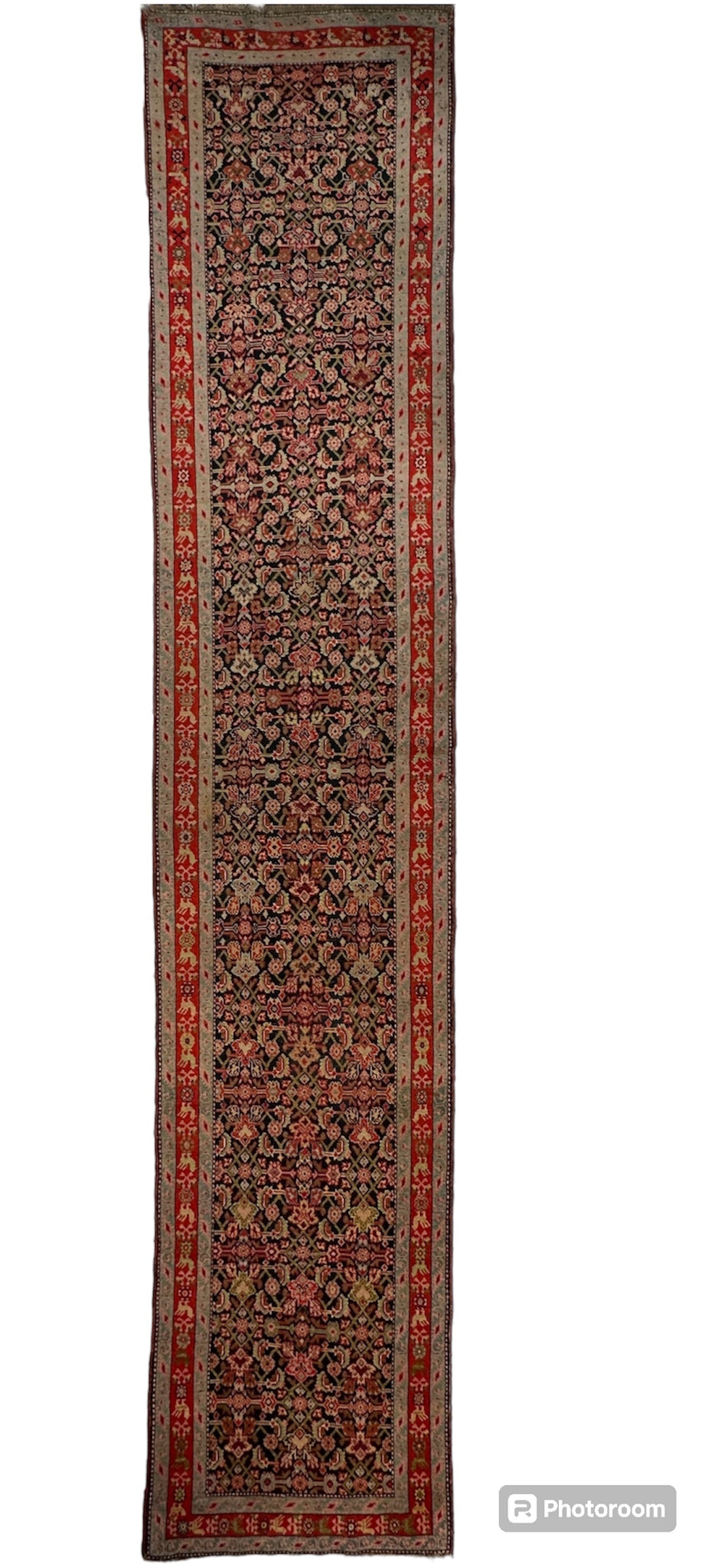 3’4” x 17’ Karabkah Antique Caucasian Wool on Wool Runner