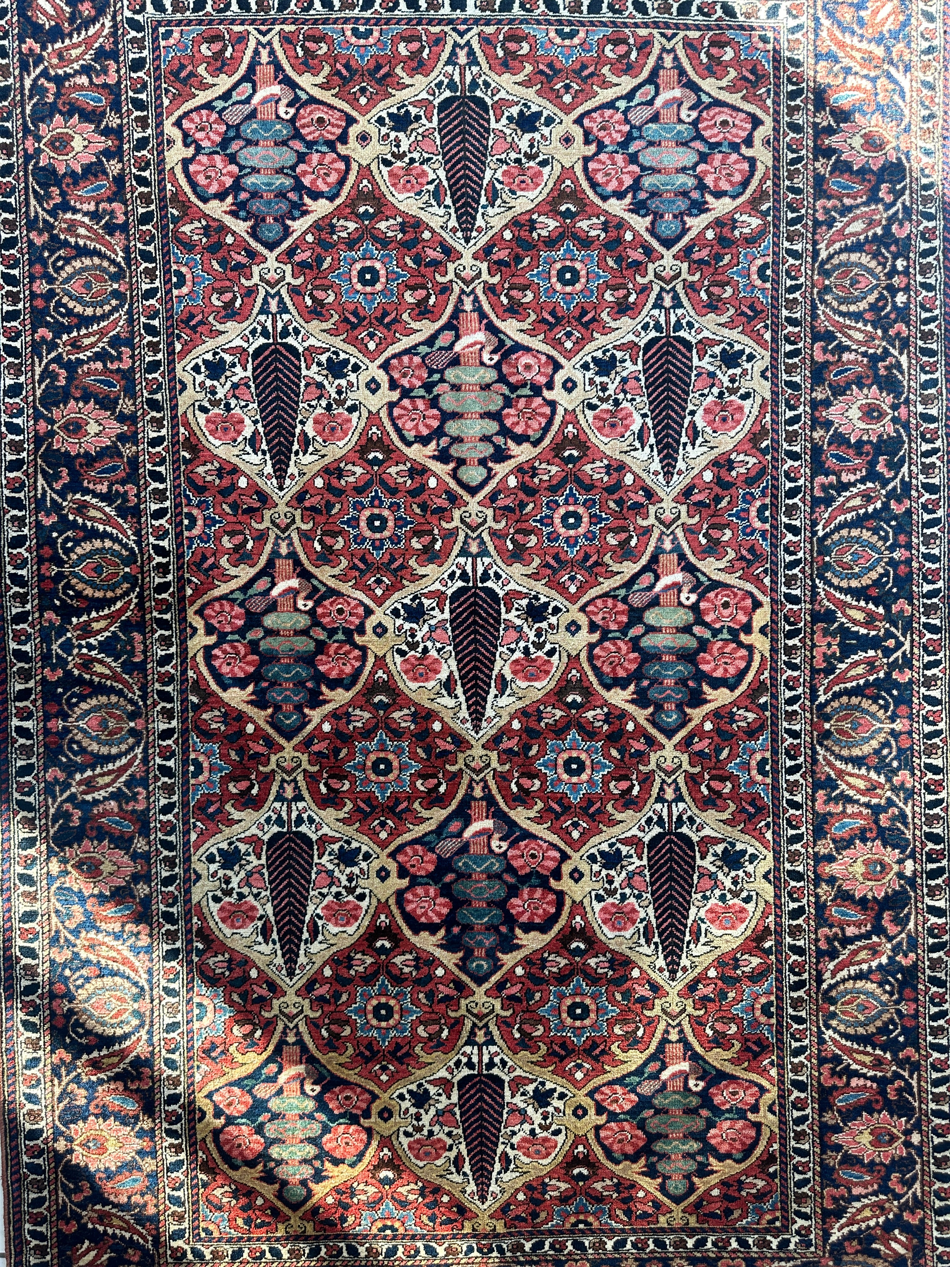 Antique Bakhtiari Rug Circa 1930’s 4’7” x 7’